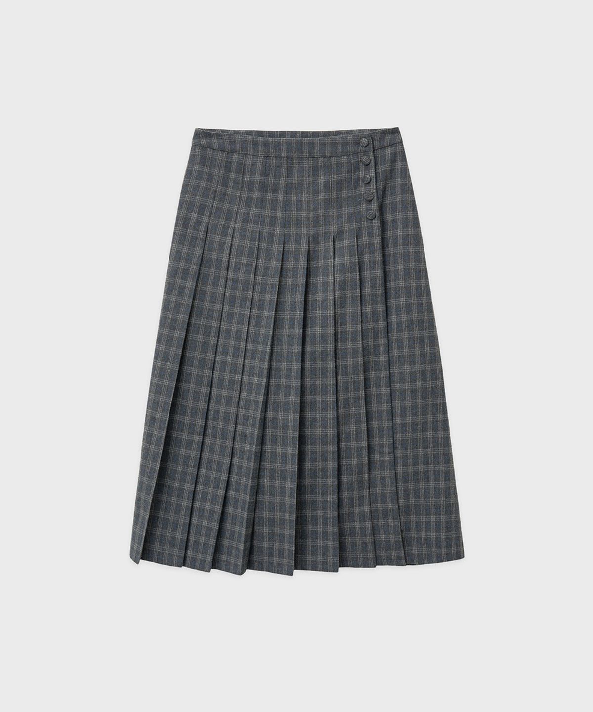 시눈(SINOON) SN Pleated Wrap Skirt (Grey)