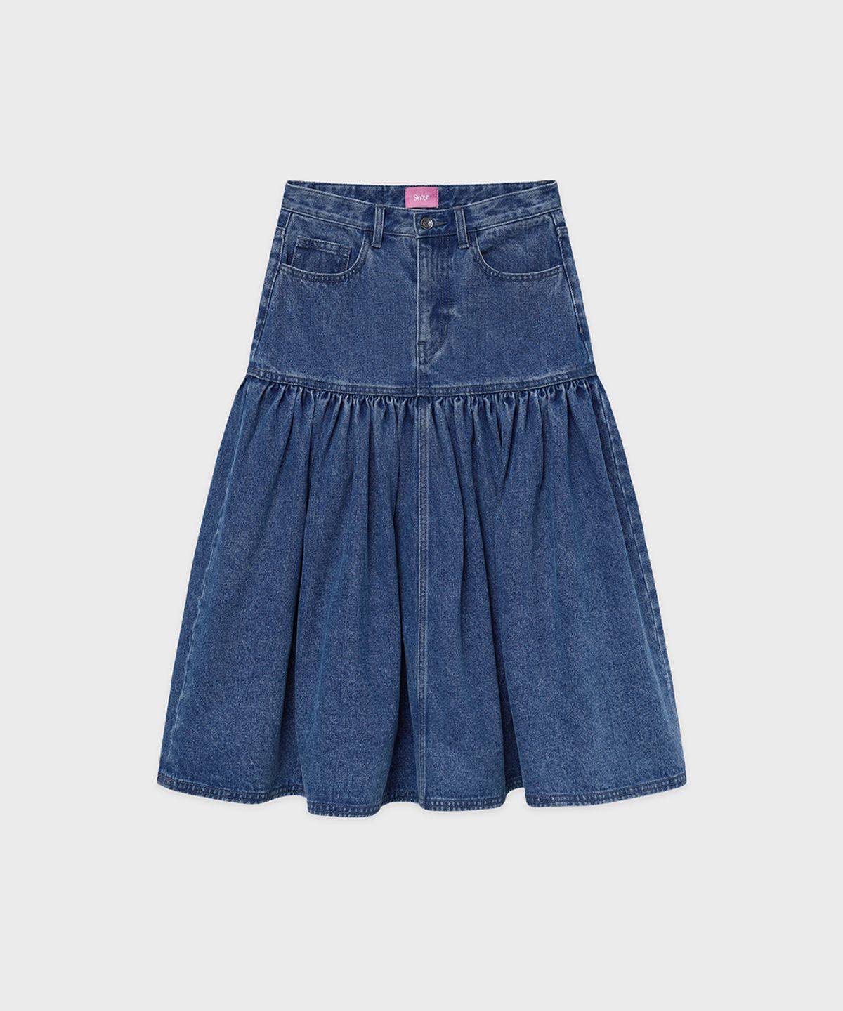 시눈(SINOON) SN Flare Denim Skirt (Blue)