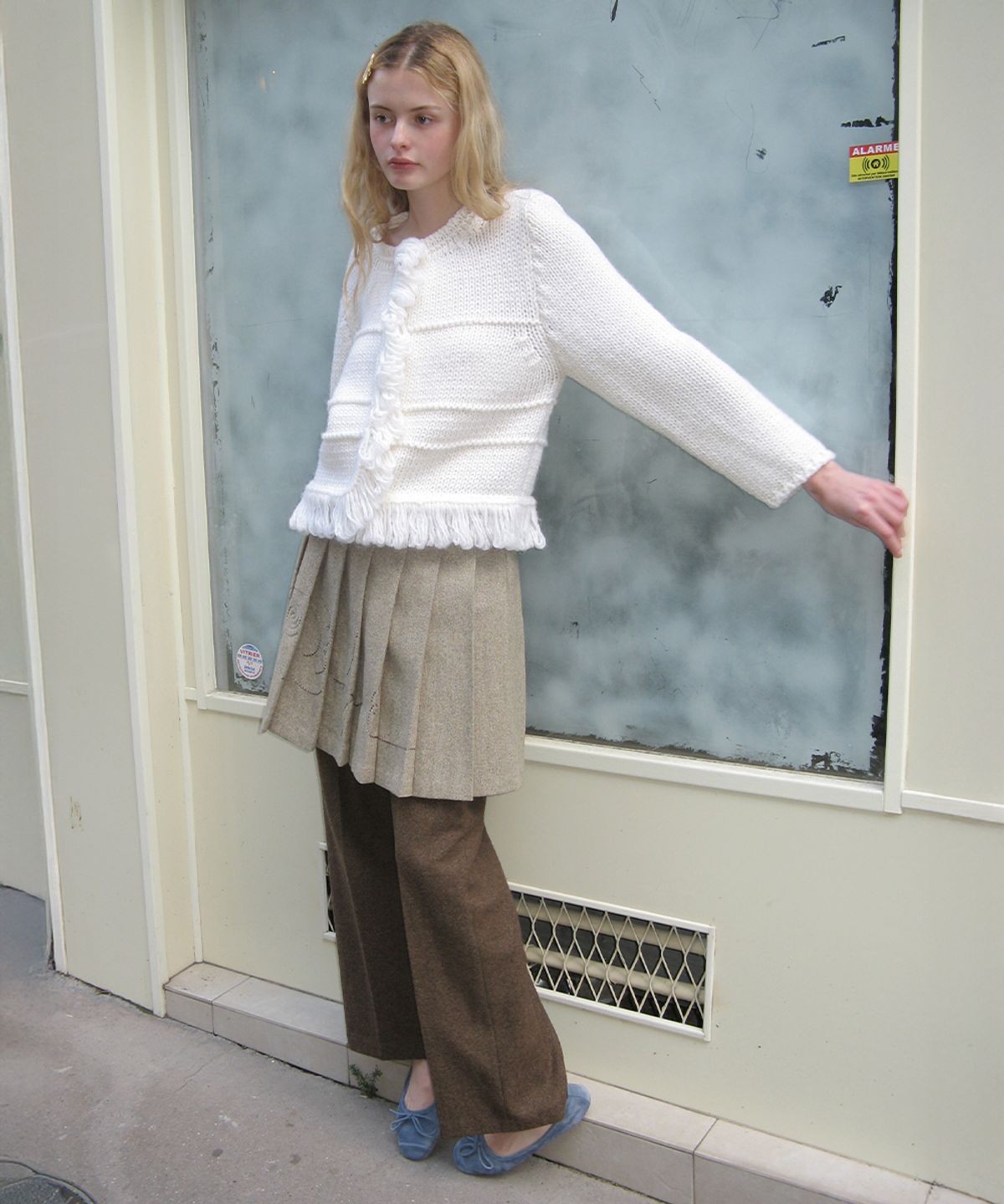 시눈(SINOON) SN Wool Blend Straight Pants (Brown)