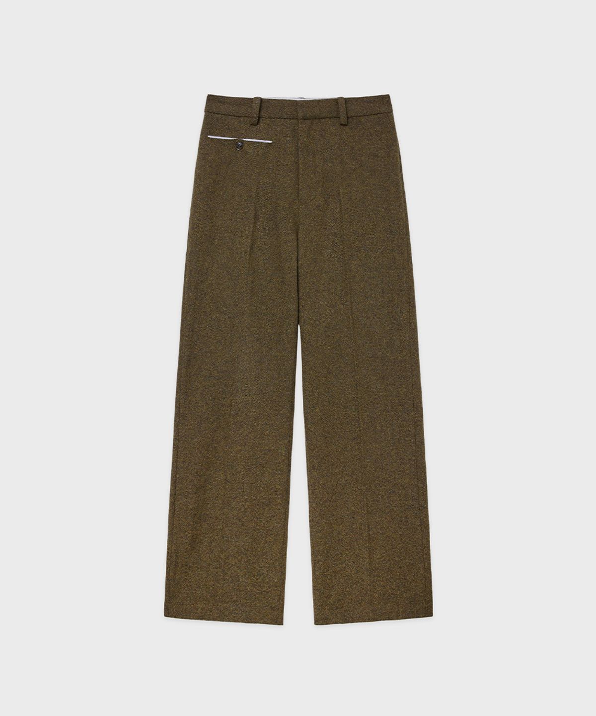 시눈(SINOON) SN Wool Blend Straight Pants (Brown)