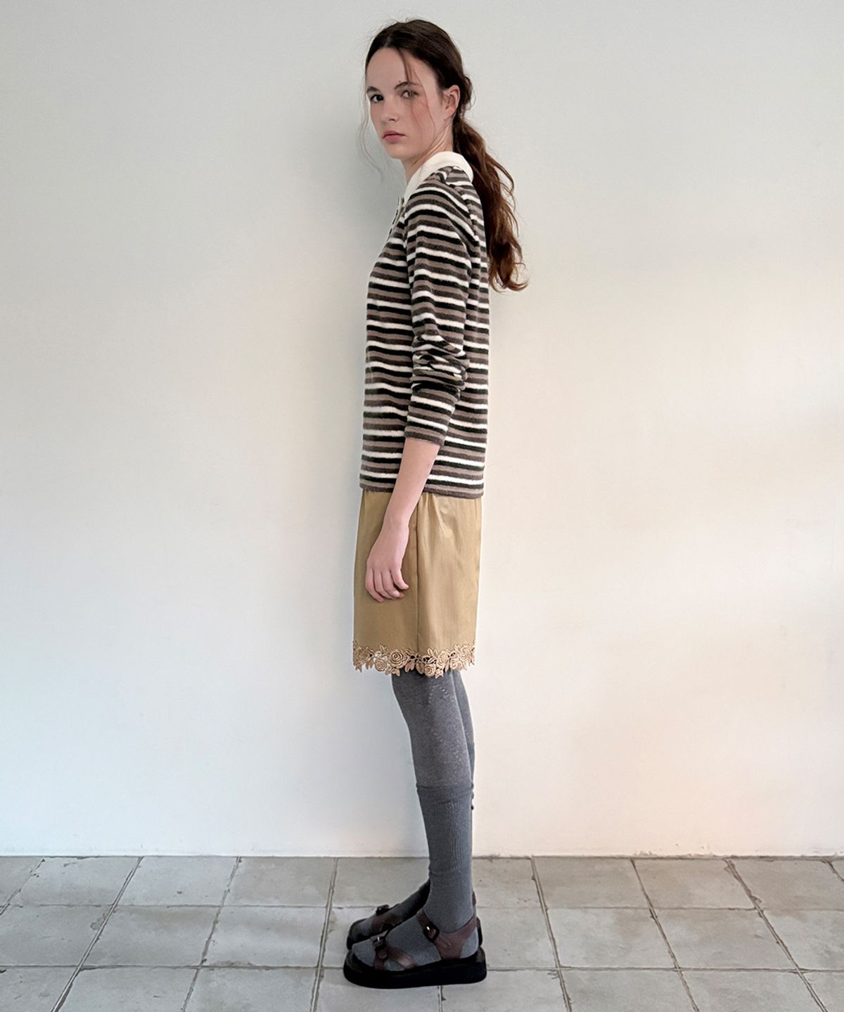 시눈(SINOON) SN Flower Half Pants (Sand)