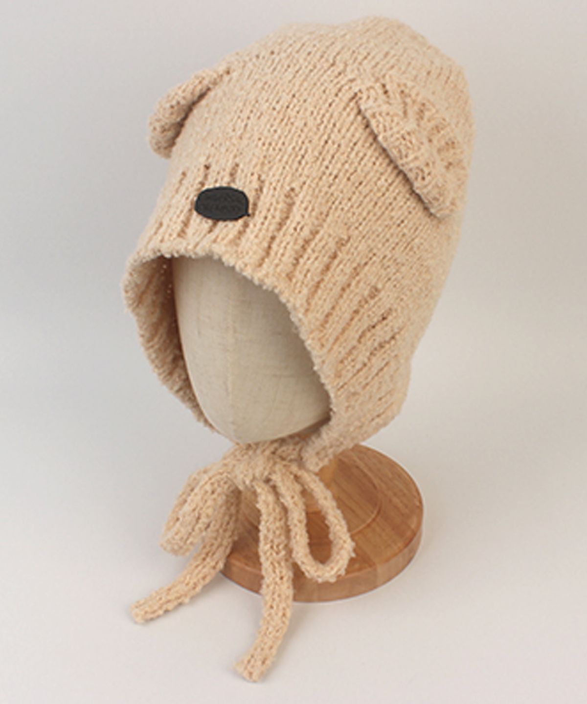 유니버셜 케미스트리(UNIVERSAL CHEMISTRY) Bear Knit Beige Bonnet Hat 곰돌이모자