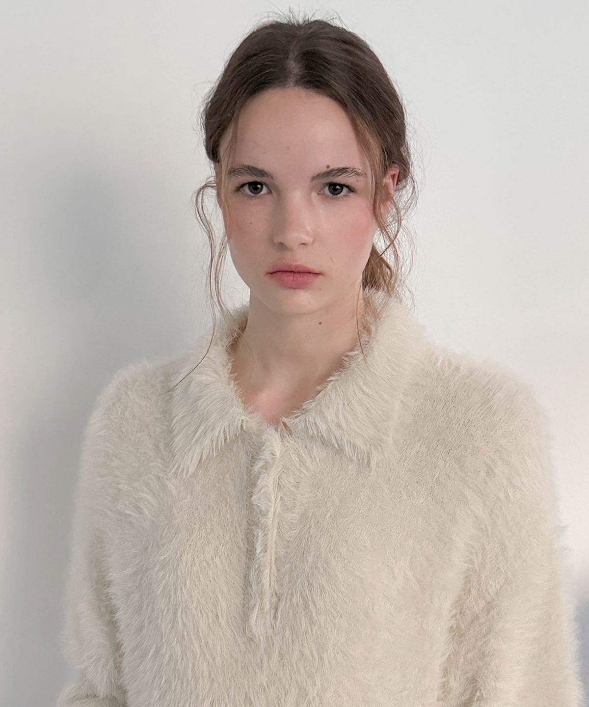 시눈(SINOON) SN Hairy Button Pullover (Beige)