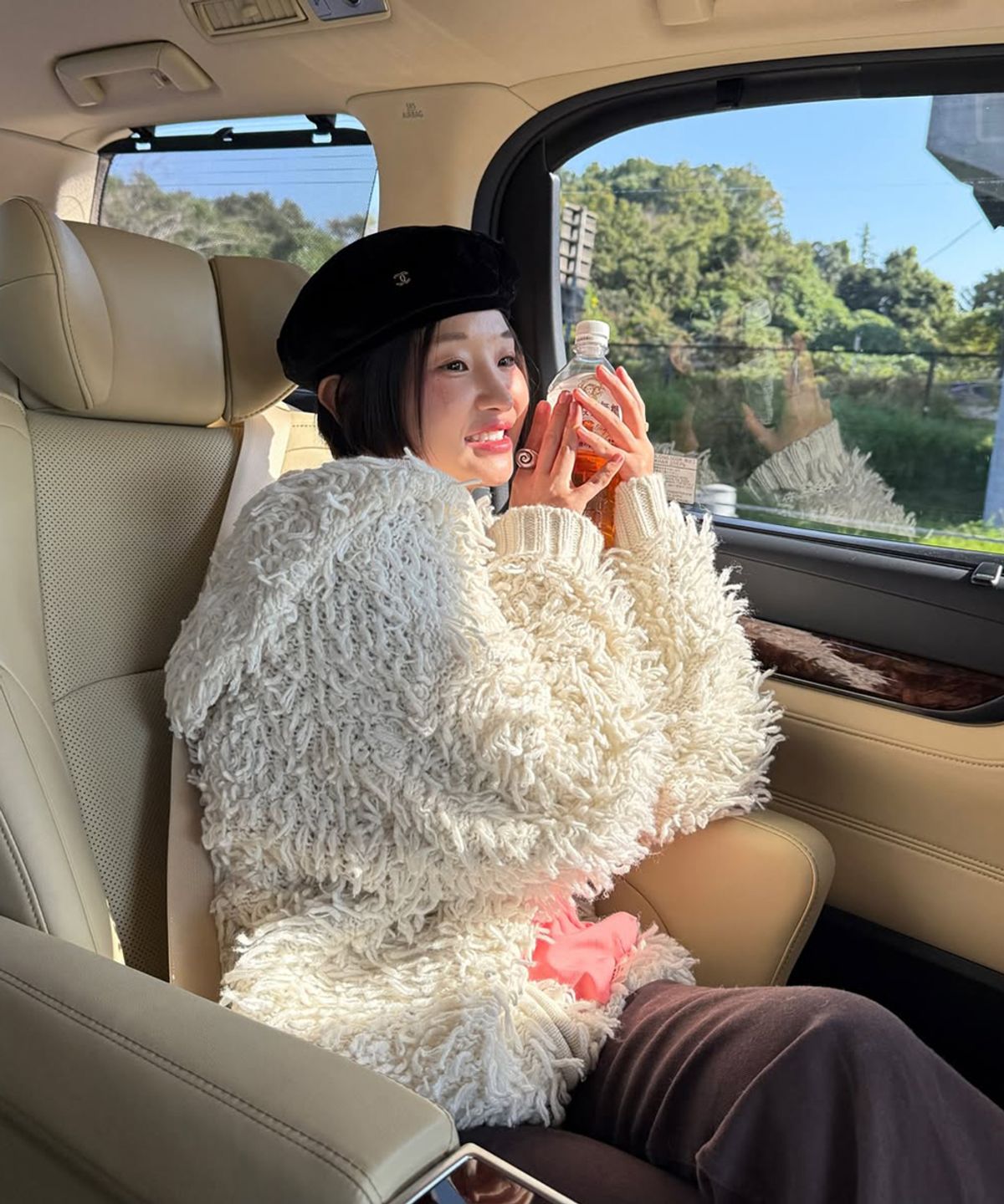 시눈(SINOON) Sinoon Fringe Hooded Knit Zip-up (Ivory)