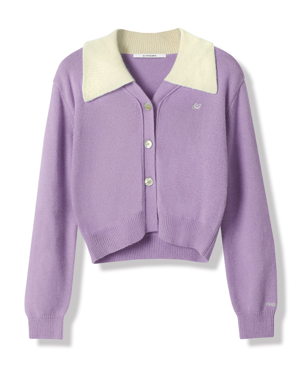 비바셔스(VIVACIOUS) Sailor Collar Knit Cardigan_5Colors