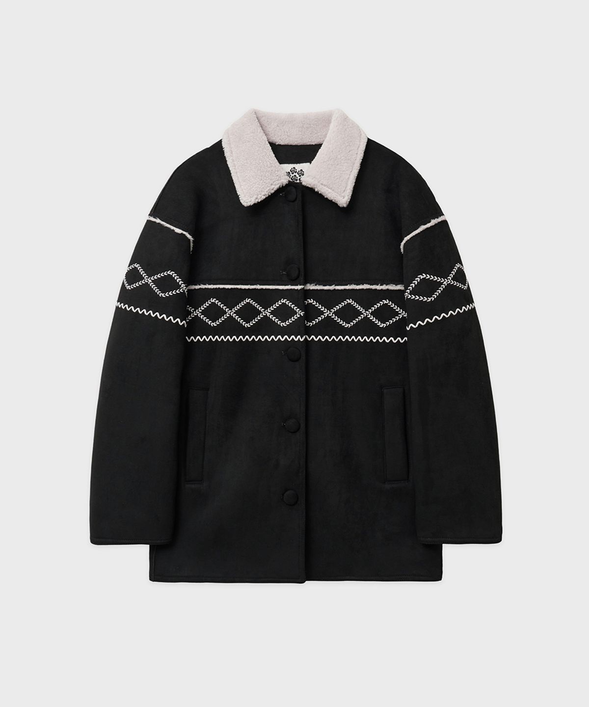 시눈(SINOON) SN Shearling Mustang Coat (Black)