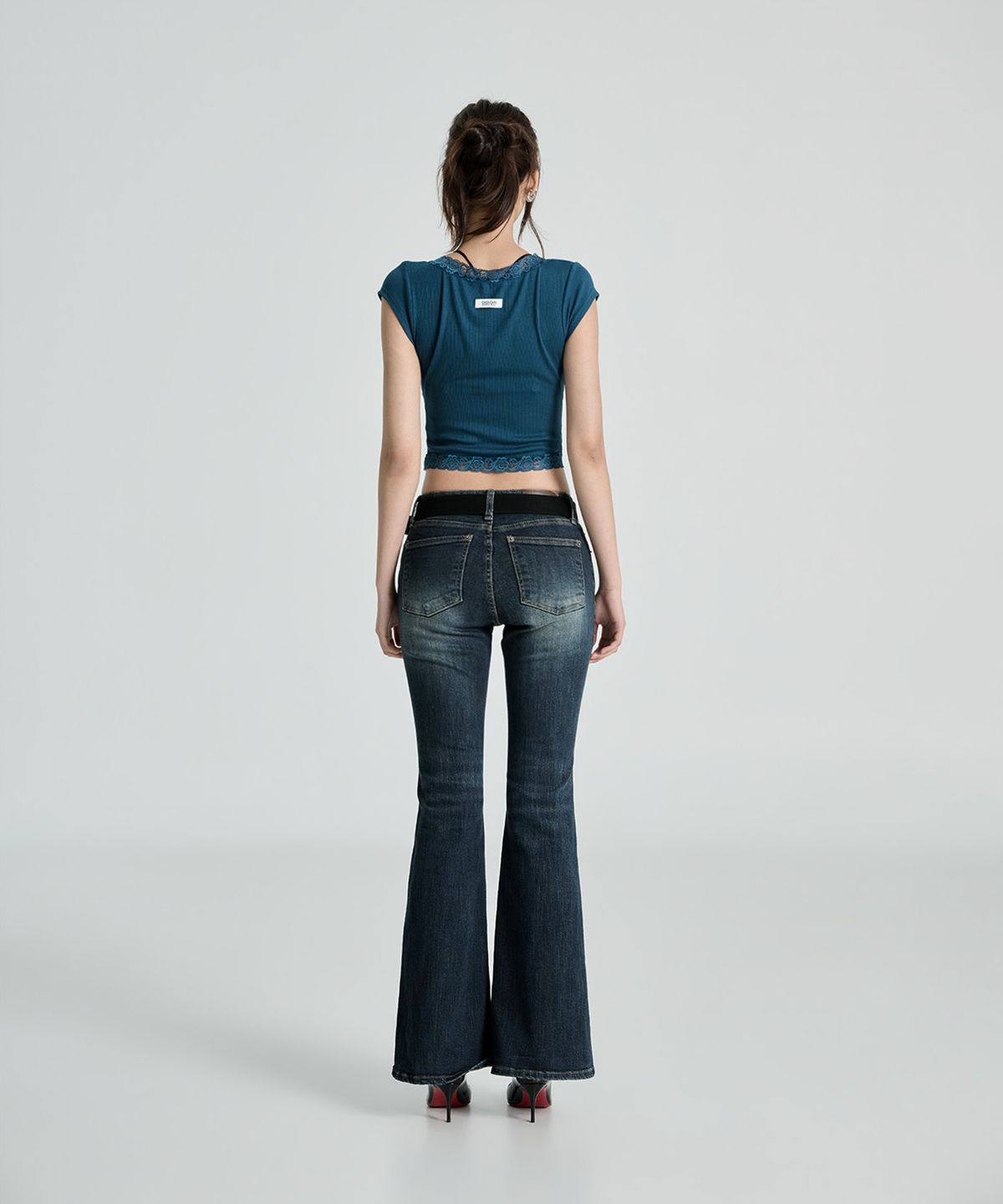 오도어(ODOR) Vintage raw jean in Mid-blue