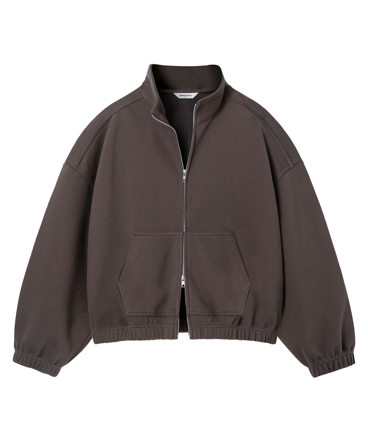브렌슨(BRENSON) 노드 크롭 오버핏 하이넥 풀집업  ( 3Color )