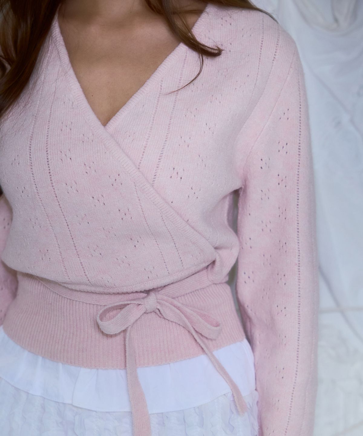 로제프란츠(ROSEFRANTZ) Muse Wrap Rib Knit [Pink]