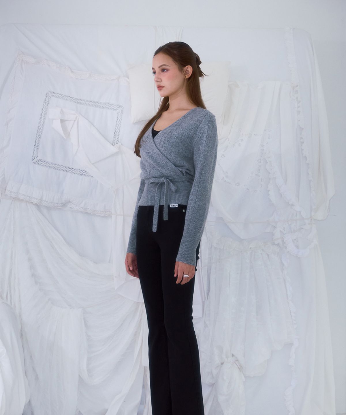 로제프란츠(ROSEFRANTZ) Muse Wrap Rib Knit [Gray]