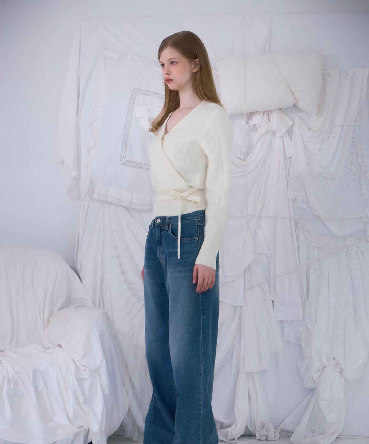 로제프란츠(ROSEFRANTZ) Muse Wrap Rib Knit [Ivory]