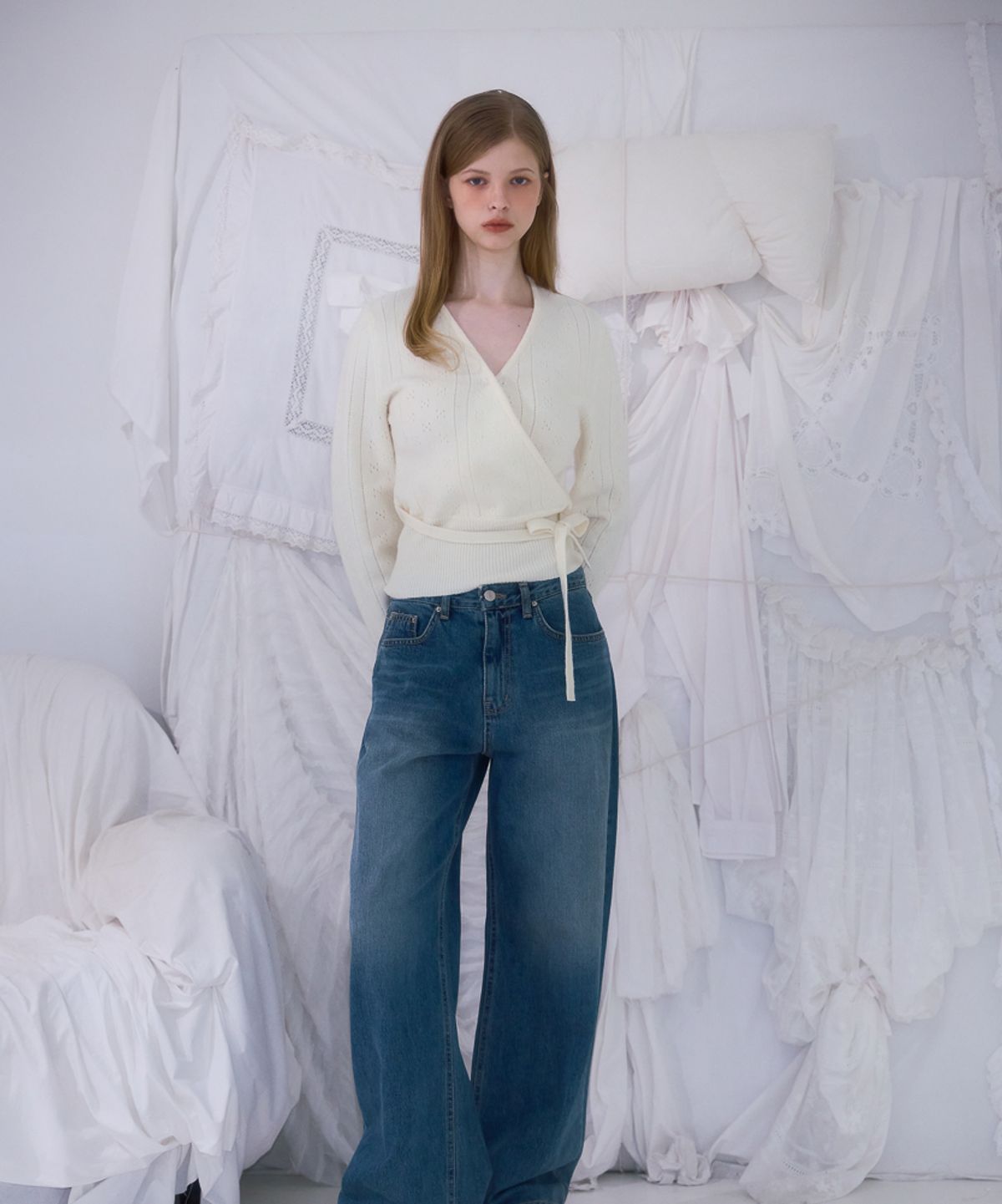 로제프란츠(ROSEFRANTZ) Muse Wrap Rib Knit [Ivory]