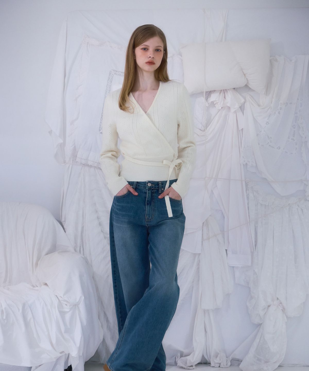 로제프란츠(ROSEFRANTZ) Muse Wrap Rib Knit [Ivory]