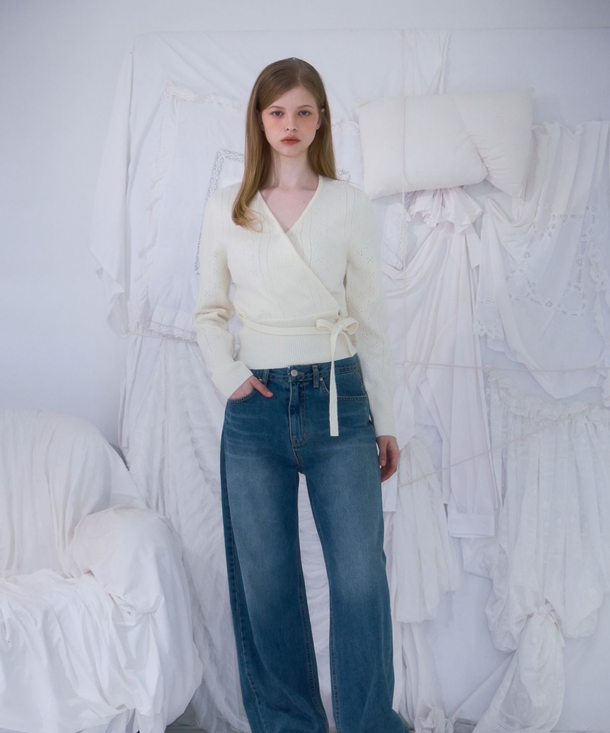 로제프란츠(ROSEFRANTZ) Muse Wrap Rib Knit [Ivory]