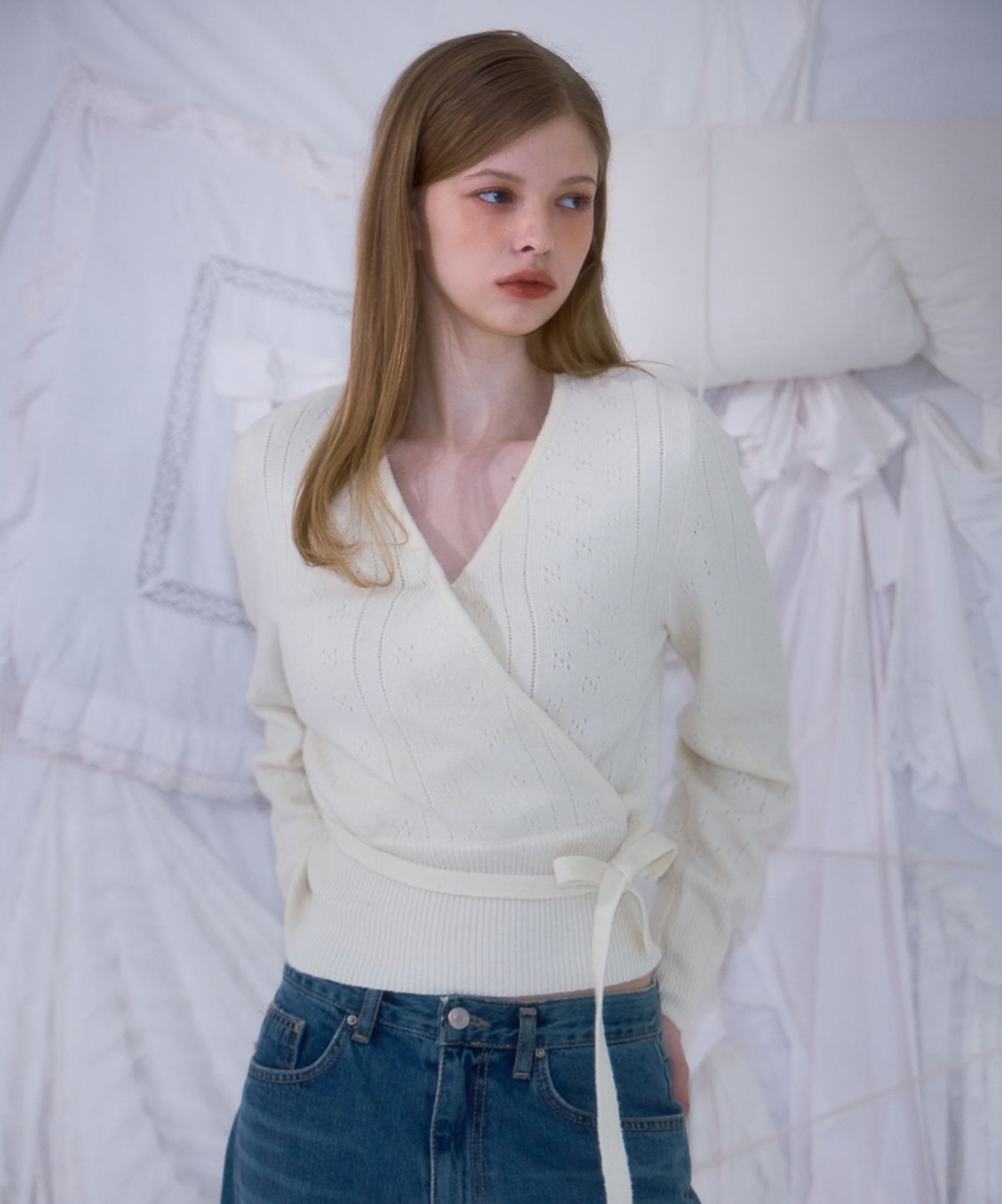 로제프란츠(ROSEFRANTZ) Muse Wrap Rib Knit [Ivory]