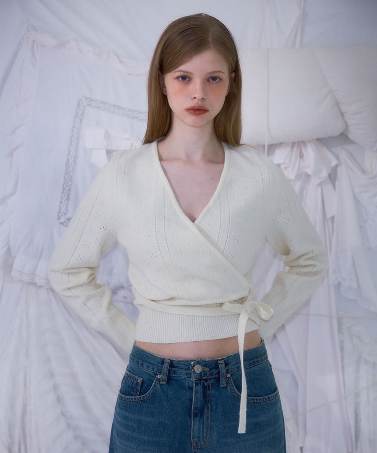 로제프란츠(ROSEFRANTZ) Muse Wrap Rib Knit [Ivory]