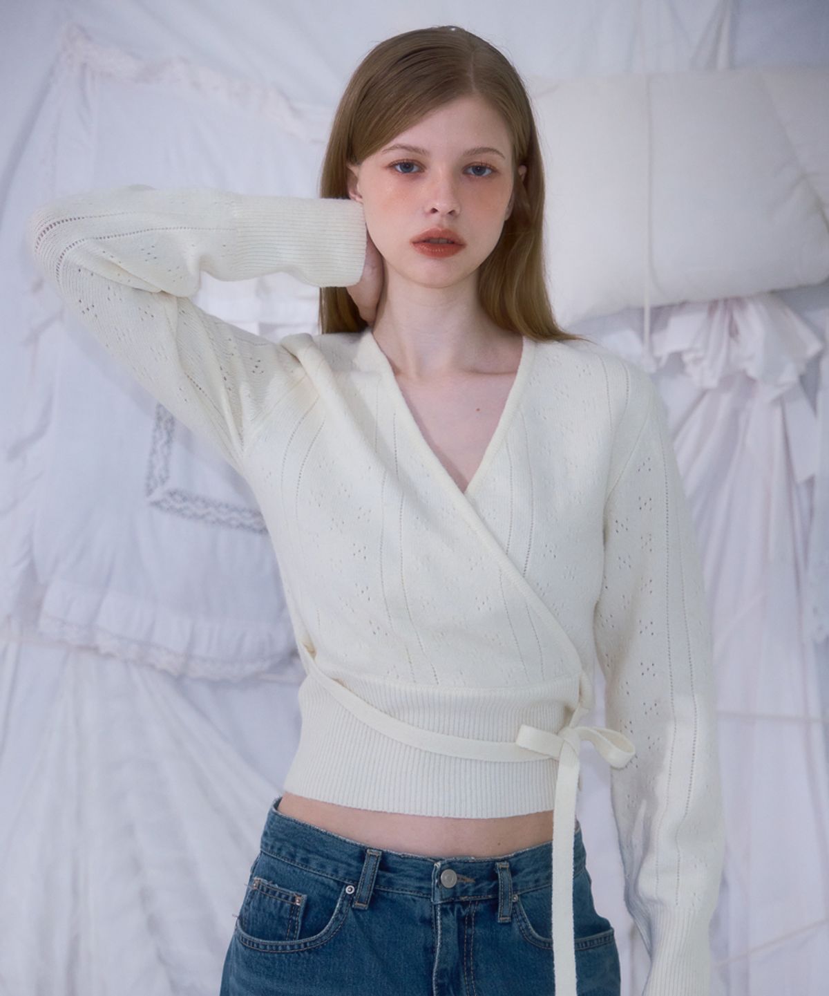 로제프란츠(ROSEFRANTZ) Muse Wrap Rib Knit [Ivory]