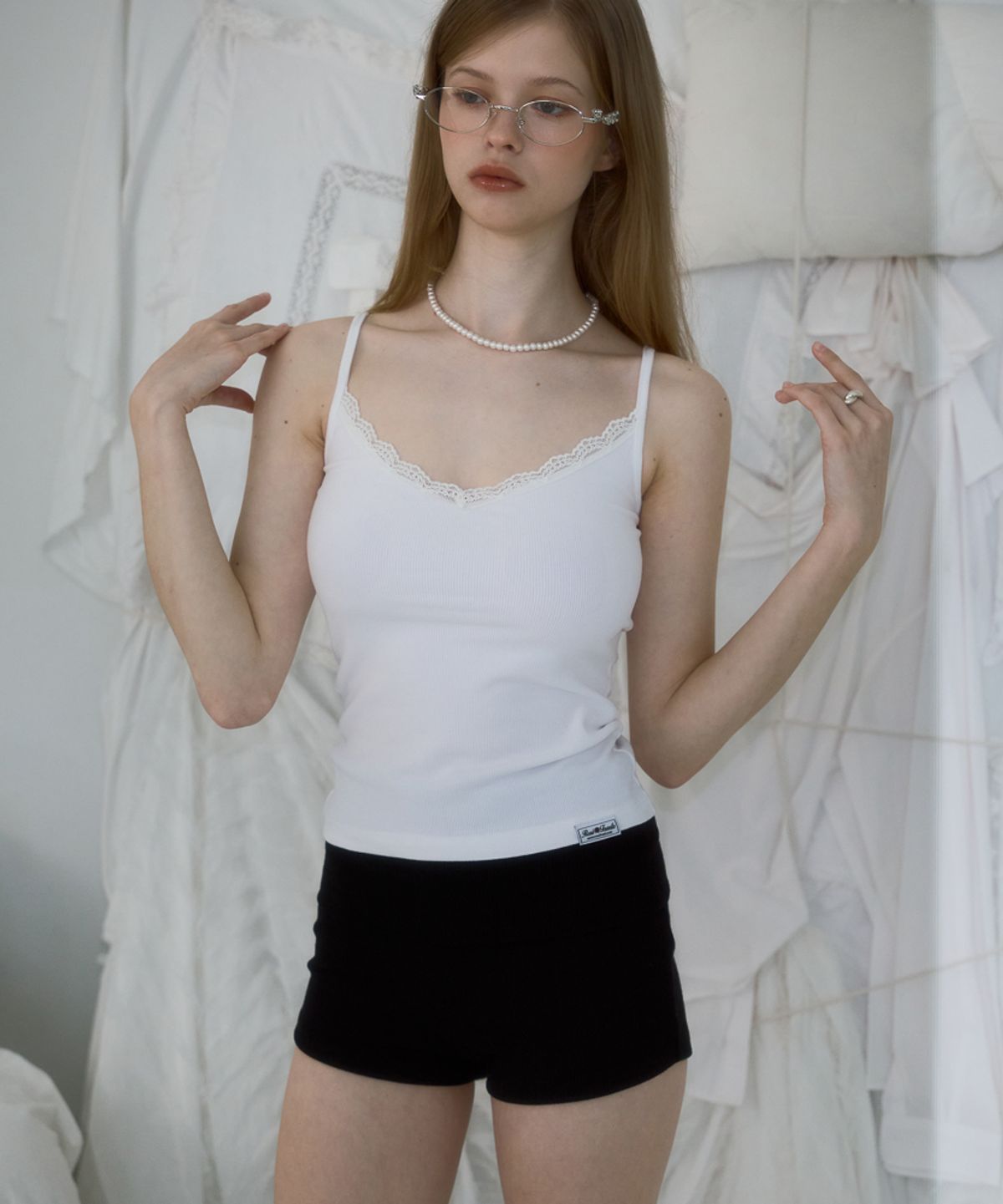 로제프란츠(ROSEFRANTZ) Lace Slim Sleeveless [Ivory]