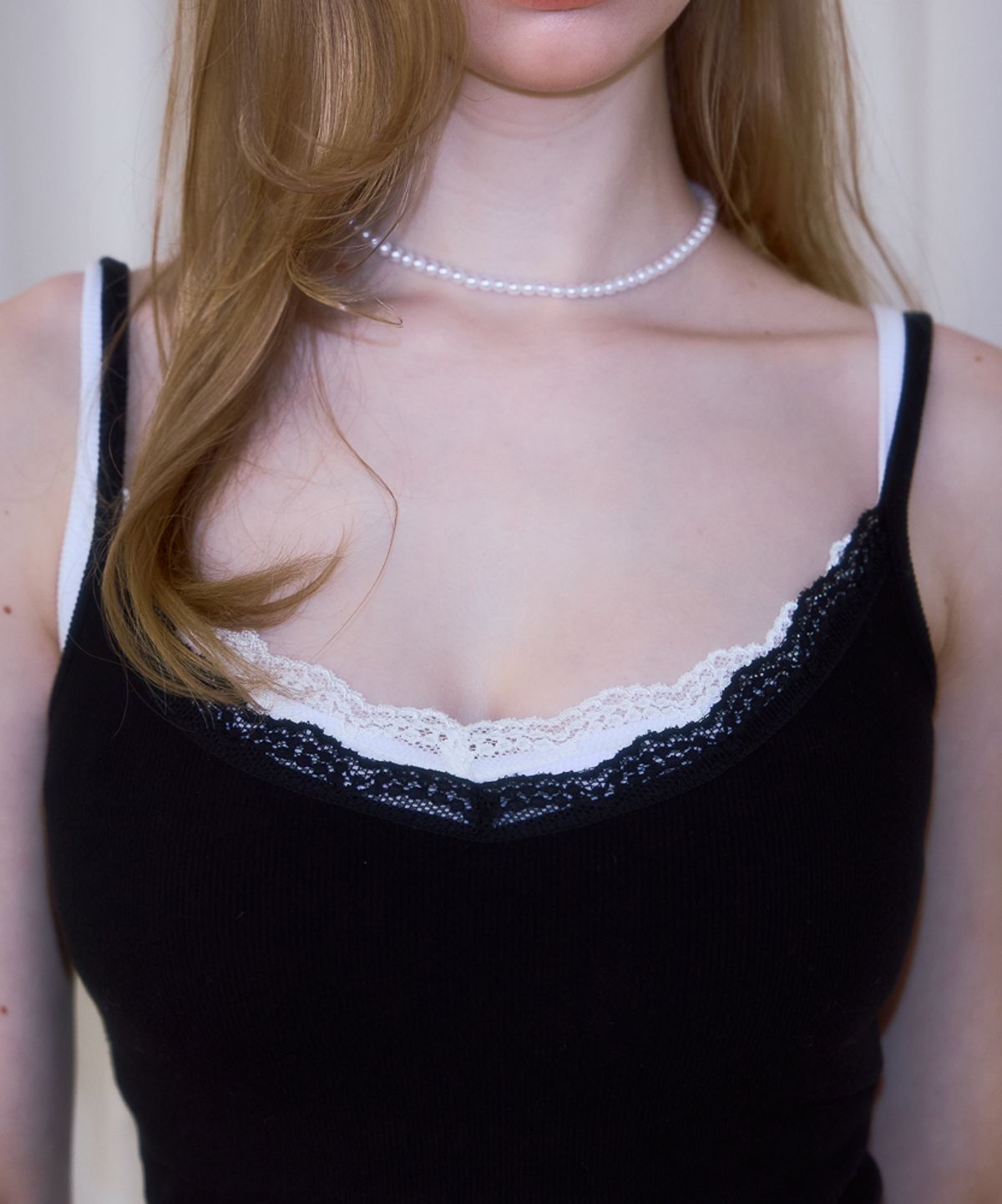 로제프란츠(ROSEFRANTZ) Lace Slim Sleeveless [Black]