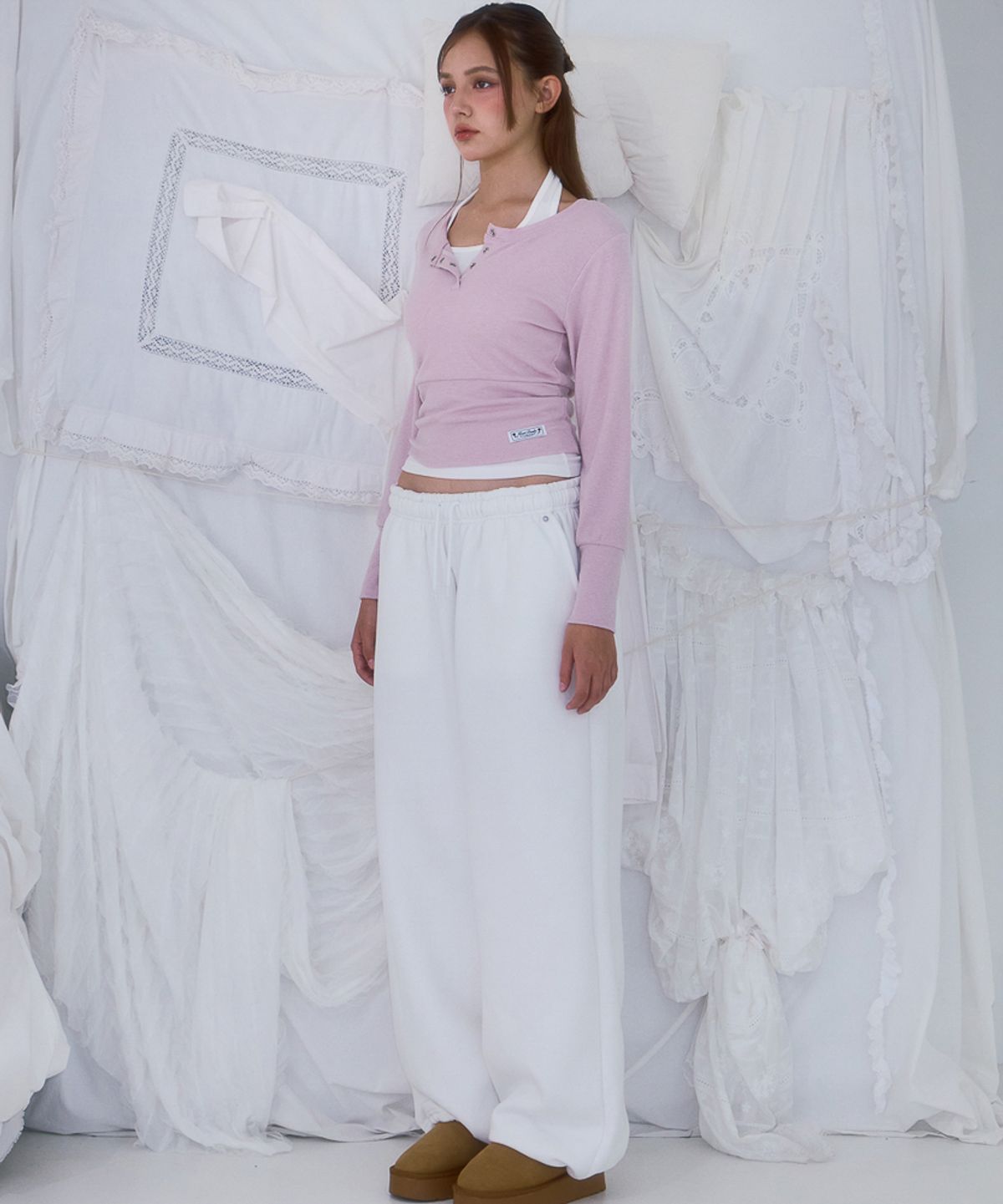 로제프란츠(ROSEFRANTZ) Back Point 2Way Sweatpants [Ivory]