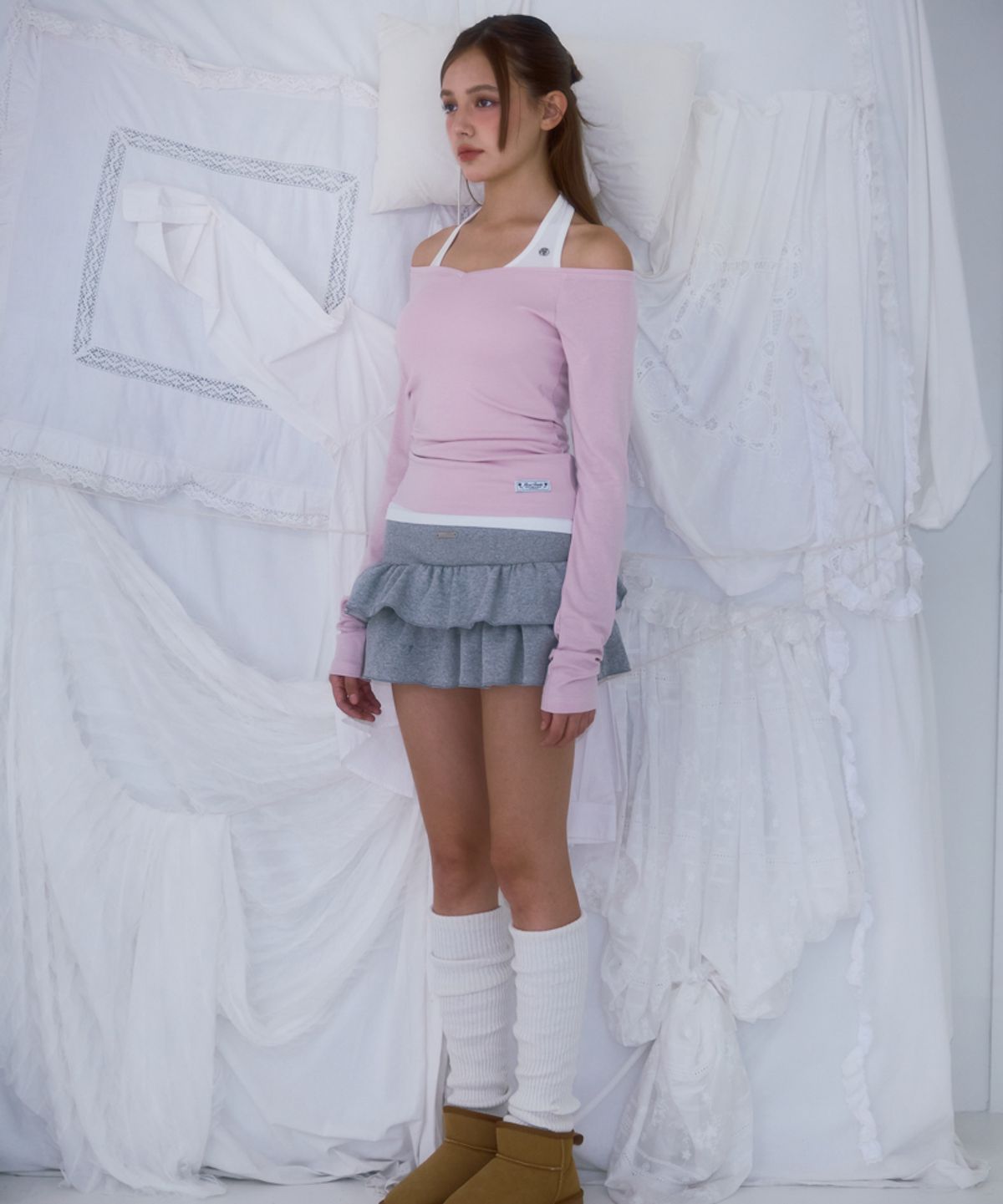로제프란츠(ROSEFRANTZ) Cancan Sweat Mini Skirt [Gray]