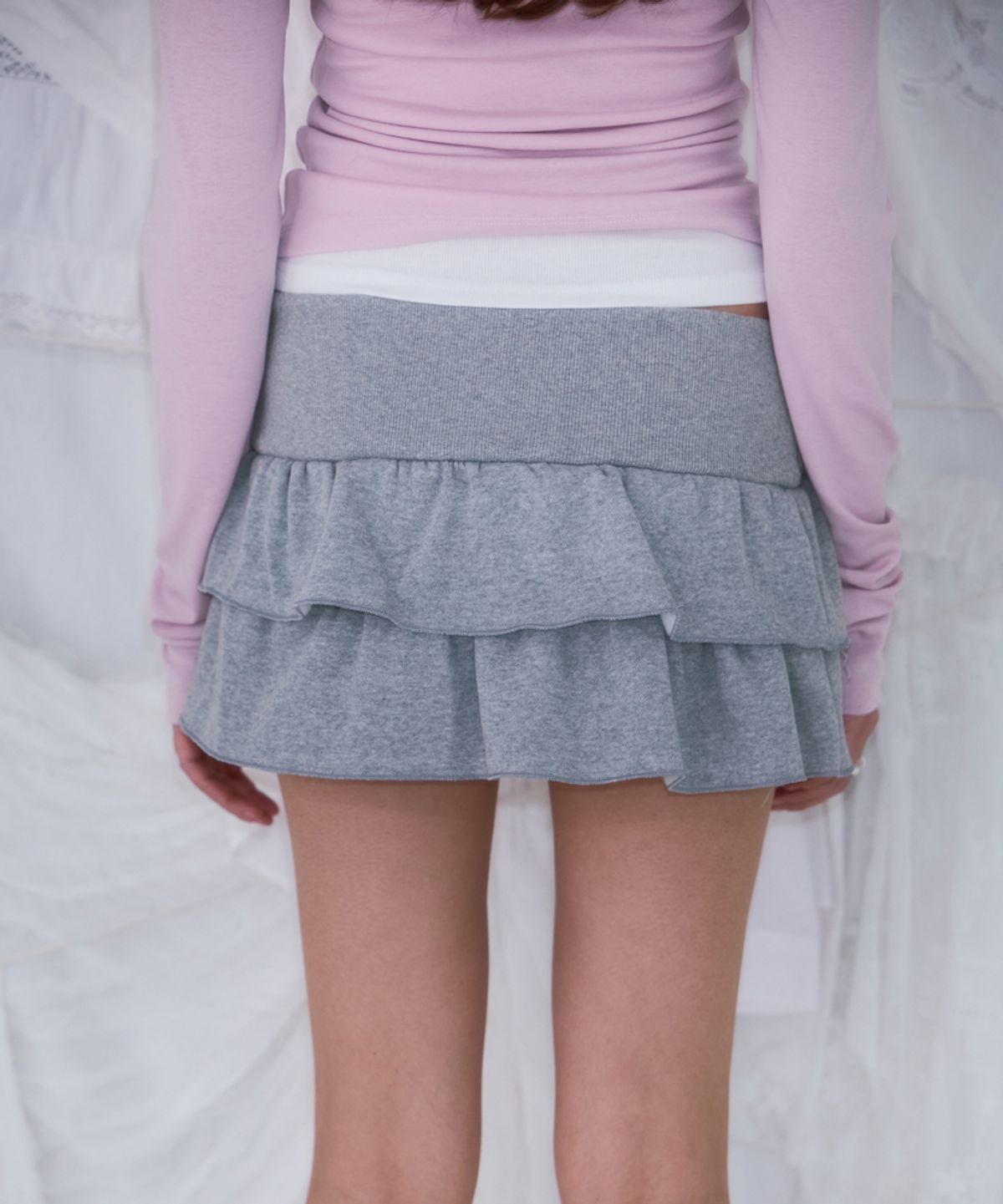 로제프란츠(ROSEFRANTZ) Cancan Sweat Mini Skirt [Gray]
