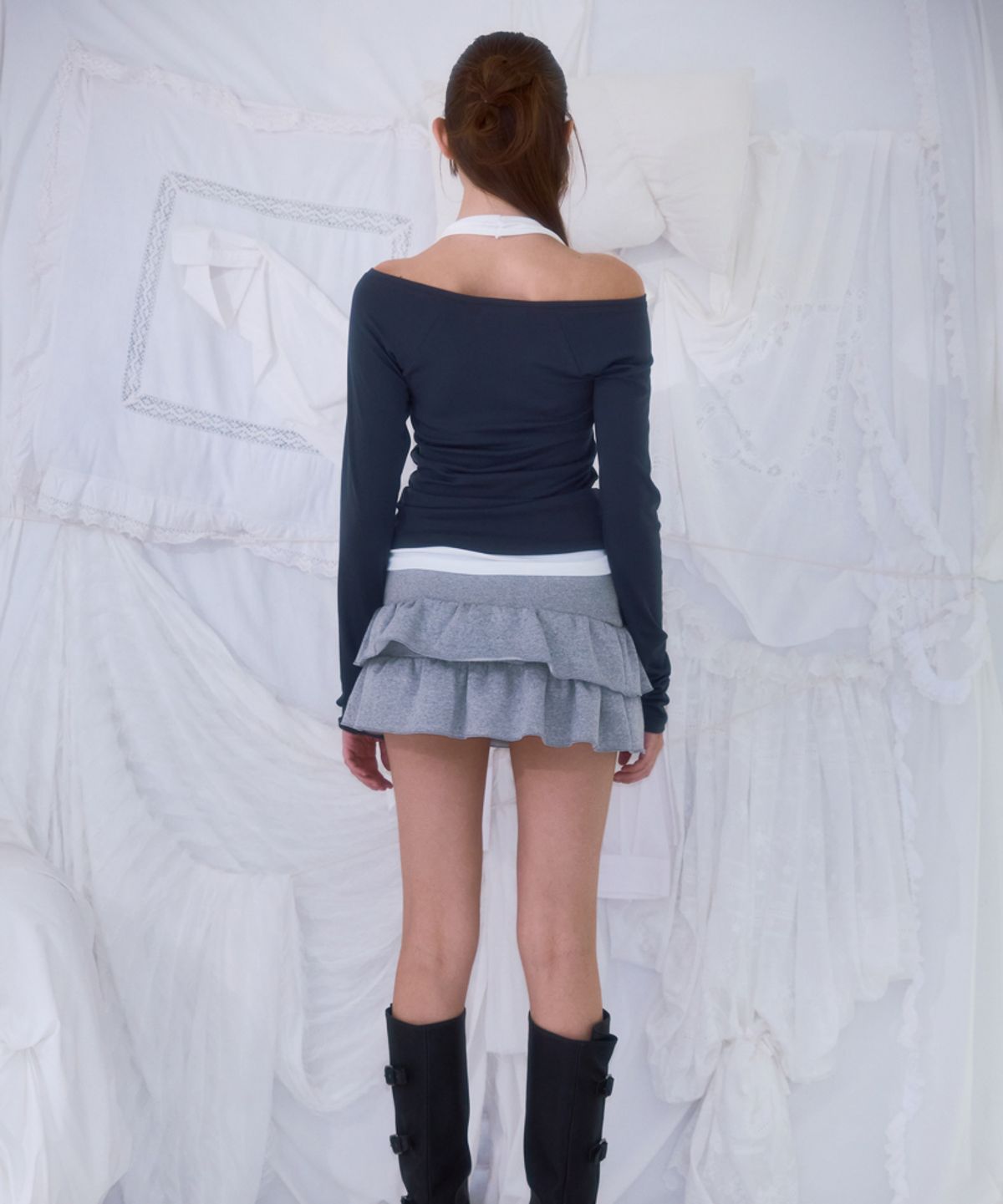 로제프란츠(ROSEFRANTZ) Cancan Sweat Mini Skirt [Gray]