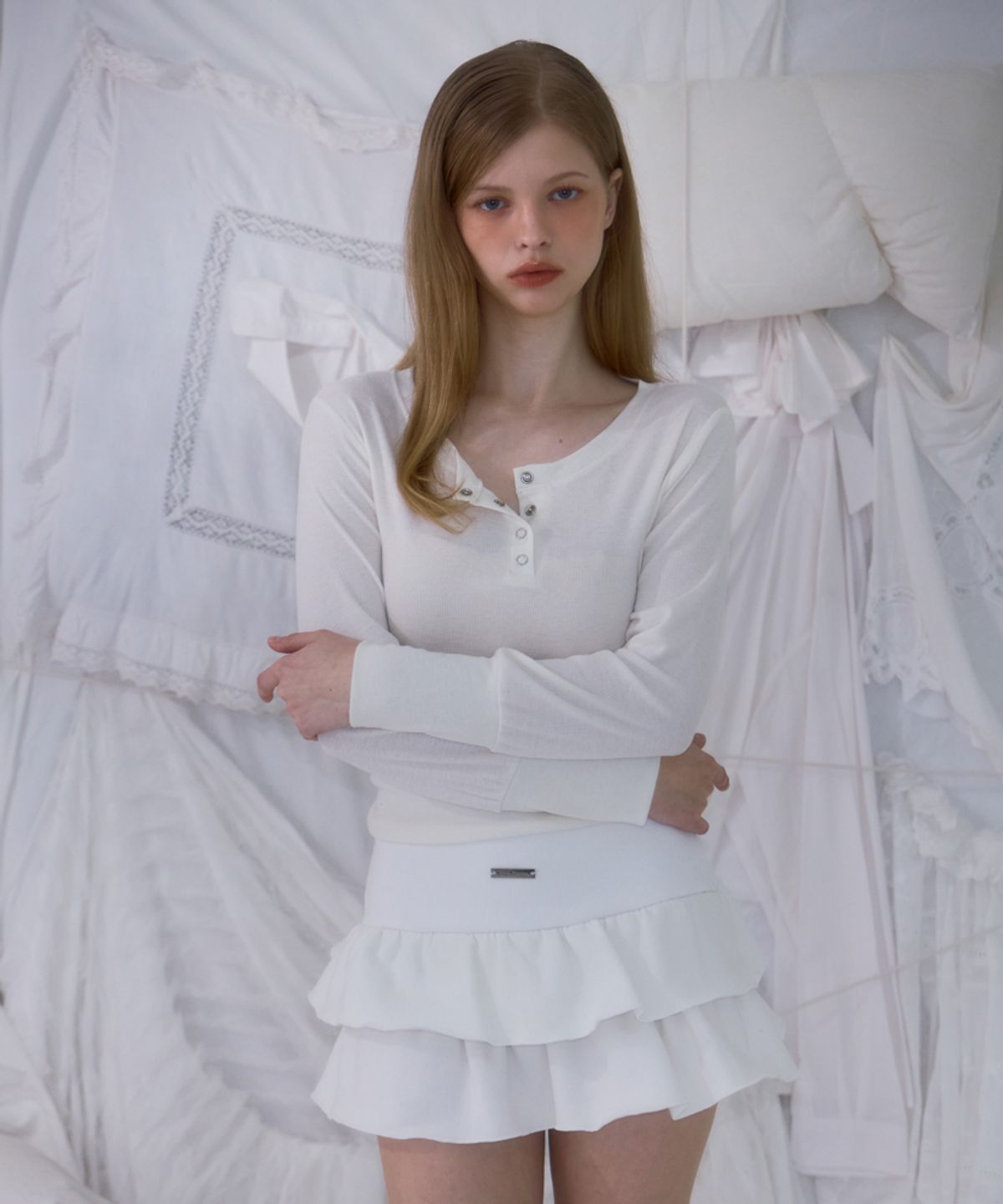 로제프란츠(ROSEFRANTZ) Cancan Sweat Mini Skirt [Ivory]