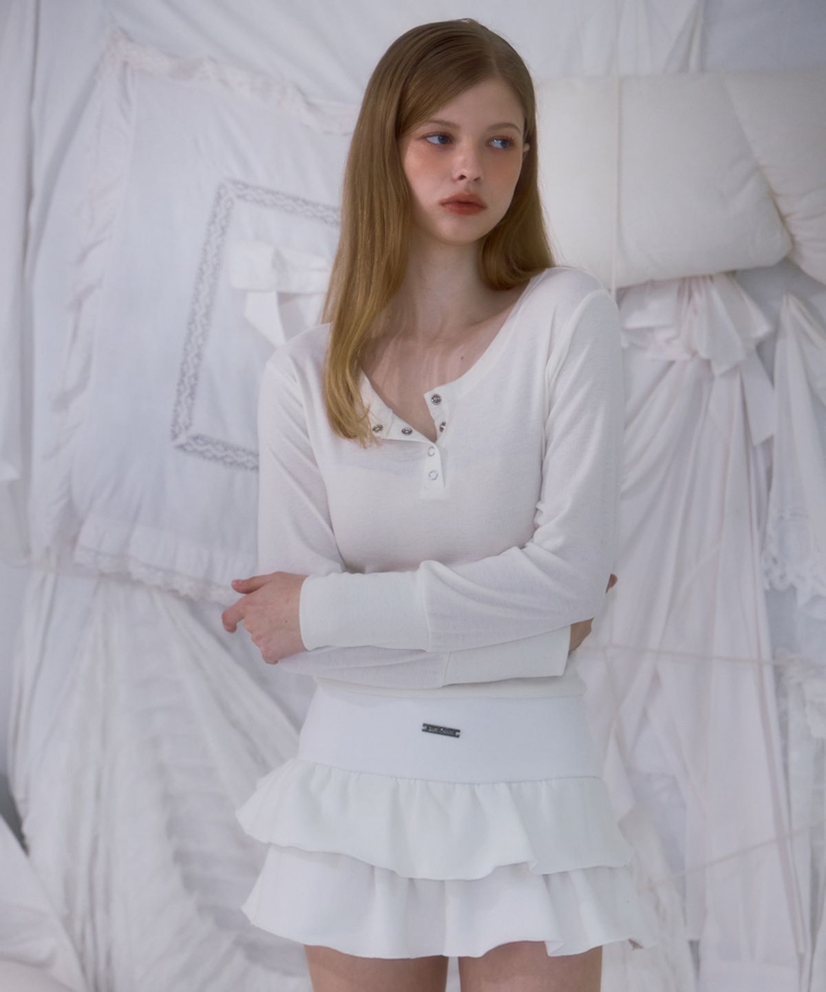 로제프란츠(ROSEFRANTZ) Cancan Sweat Mini Skirt [Ivory]