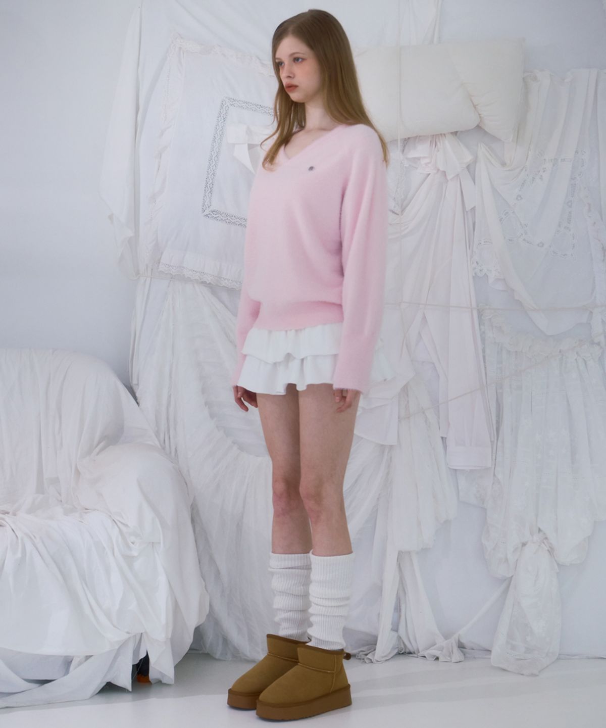 로제프란츠(ROSEFRANTZ) Cancan Sweat Mini Skirt [Ivory]