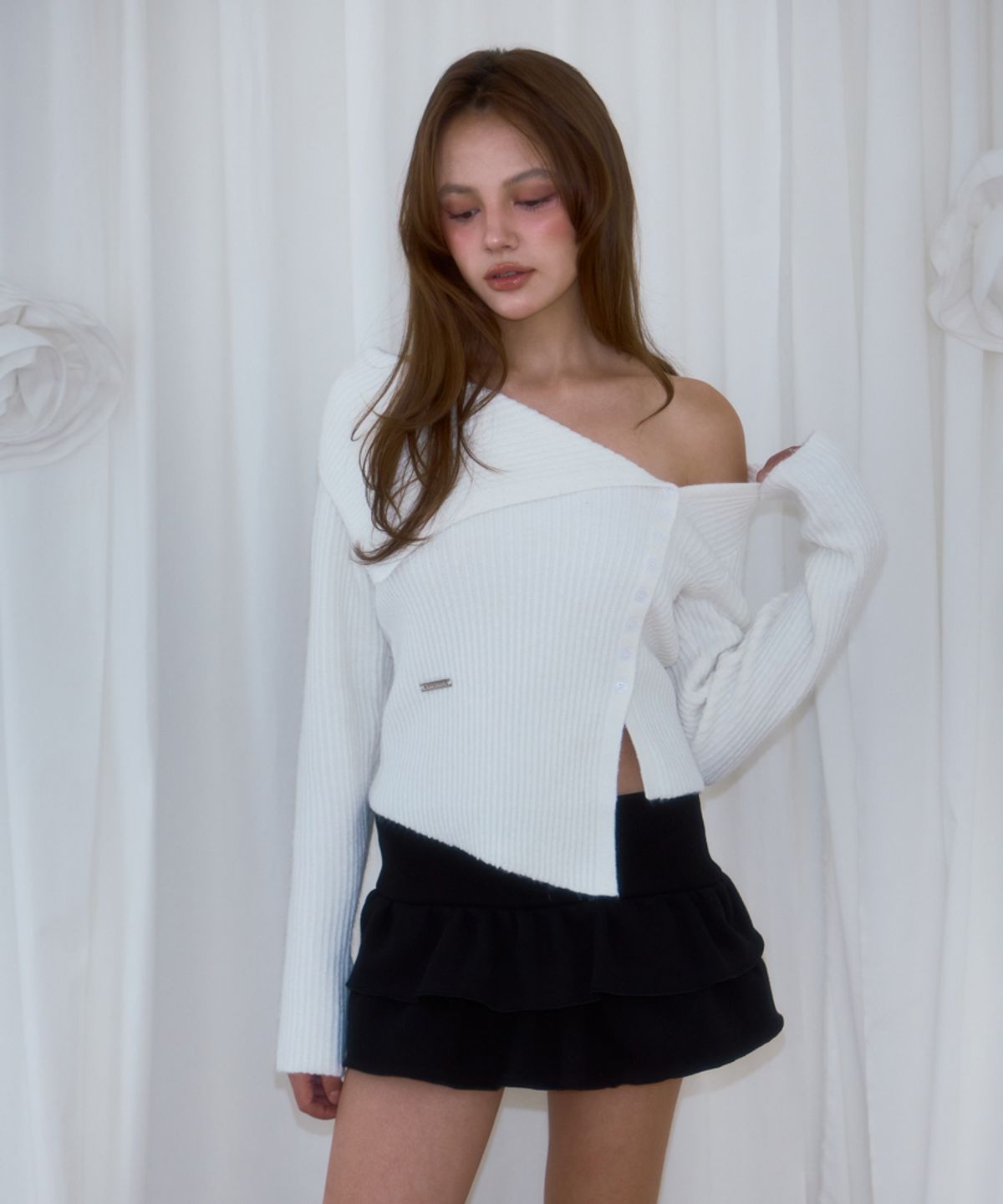 로제프란츠(ROSEFRANTZ) Cancan Sweat Mini Skirt [Black]