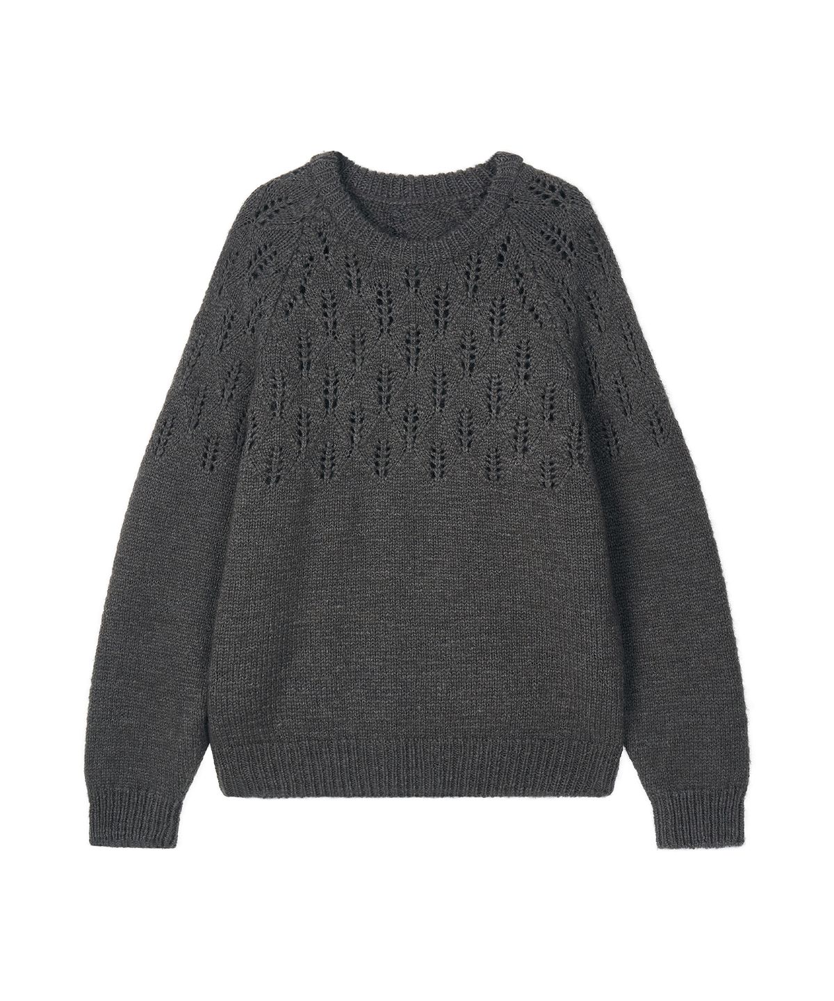 미드앤로우(MIDNLOW) Covent Wool Sweater (Grey)