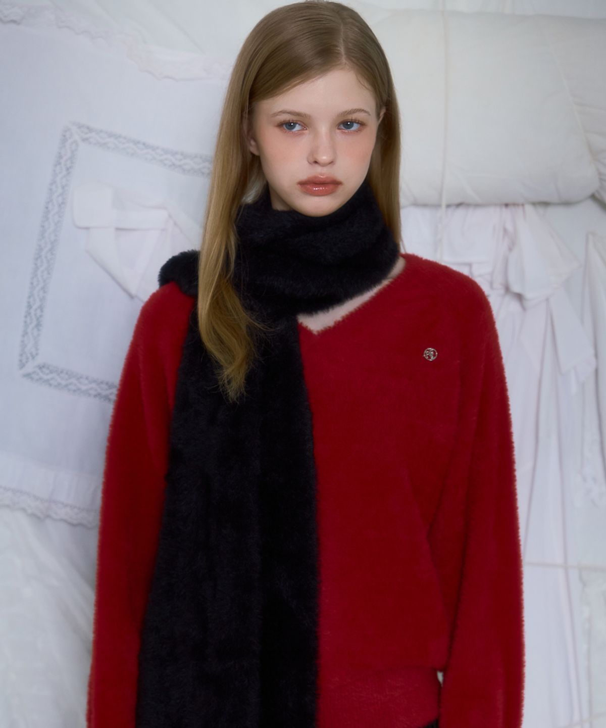 로제프란츠(ROSEFRANTZ) Cozy Fur Muffler [Black]