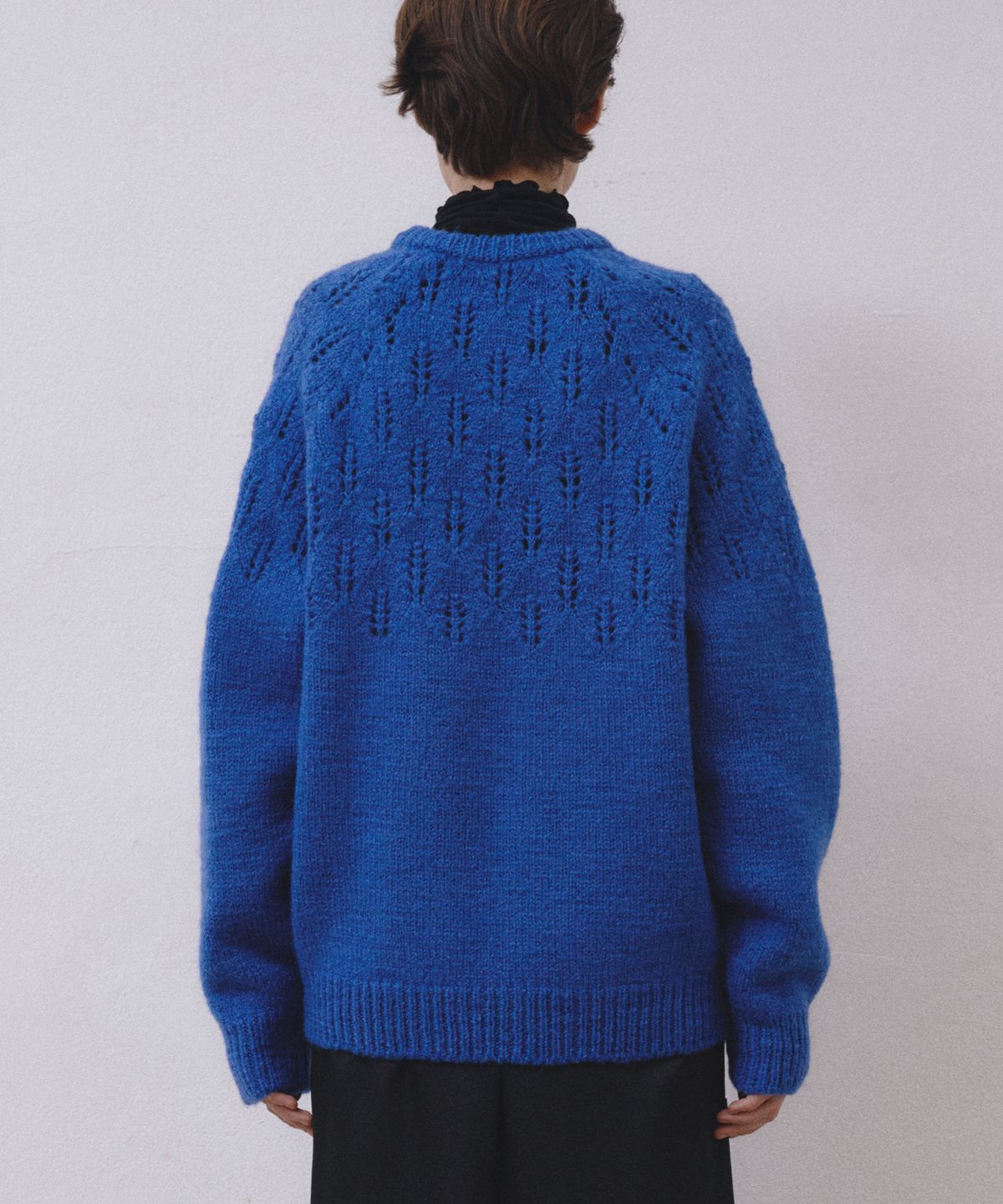 미드앤로우(MIDNLOW) Covent Wool Sweater(Blue)
