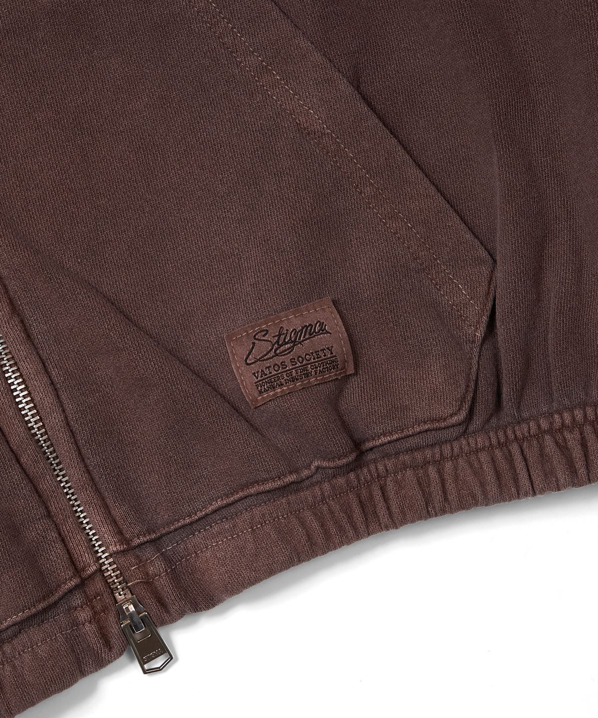 스티그마(STIGMA) PIGMENT ML CROP ZIP-UP BROWN