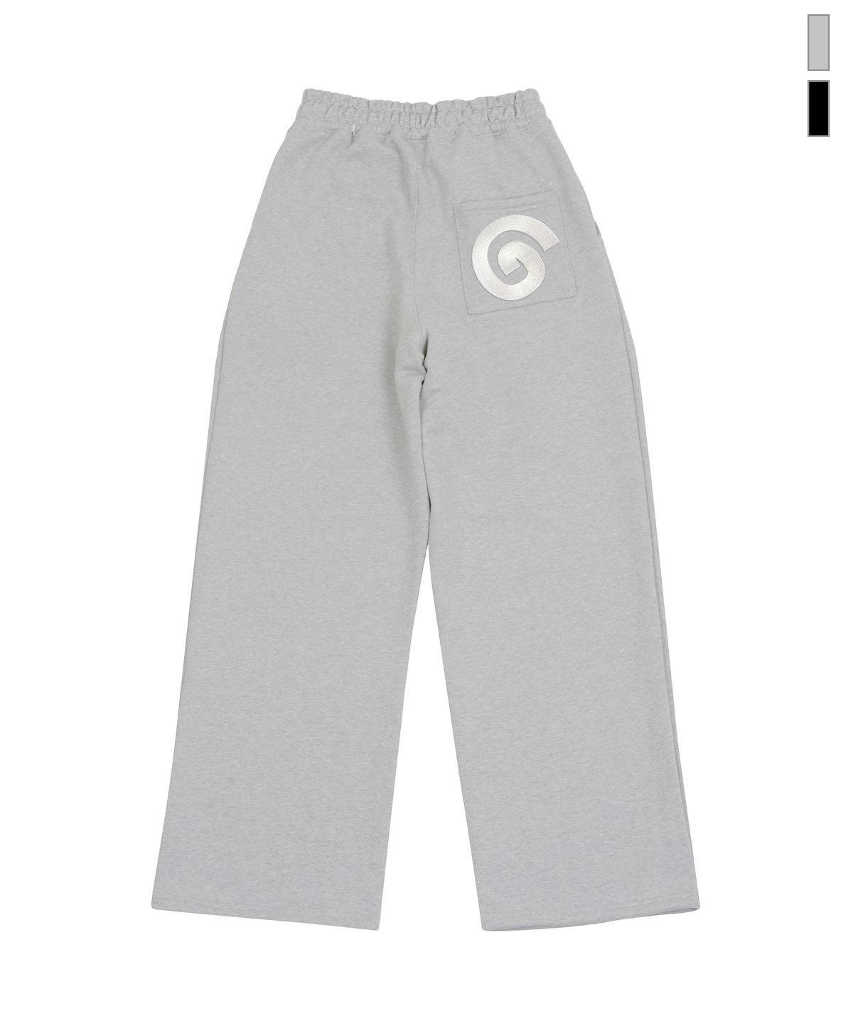 그레이버(GRAVER) [UNISEX]G SYMBOL 자수 트레이닝 핀턱 와이드 팬츠_2color