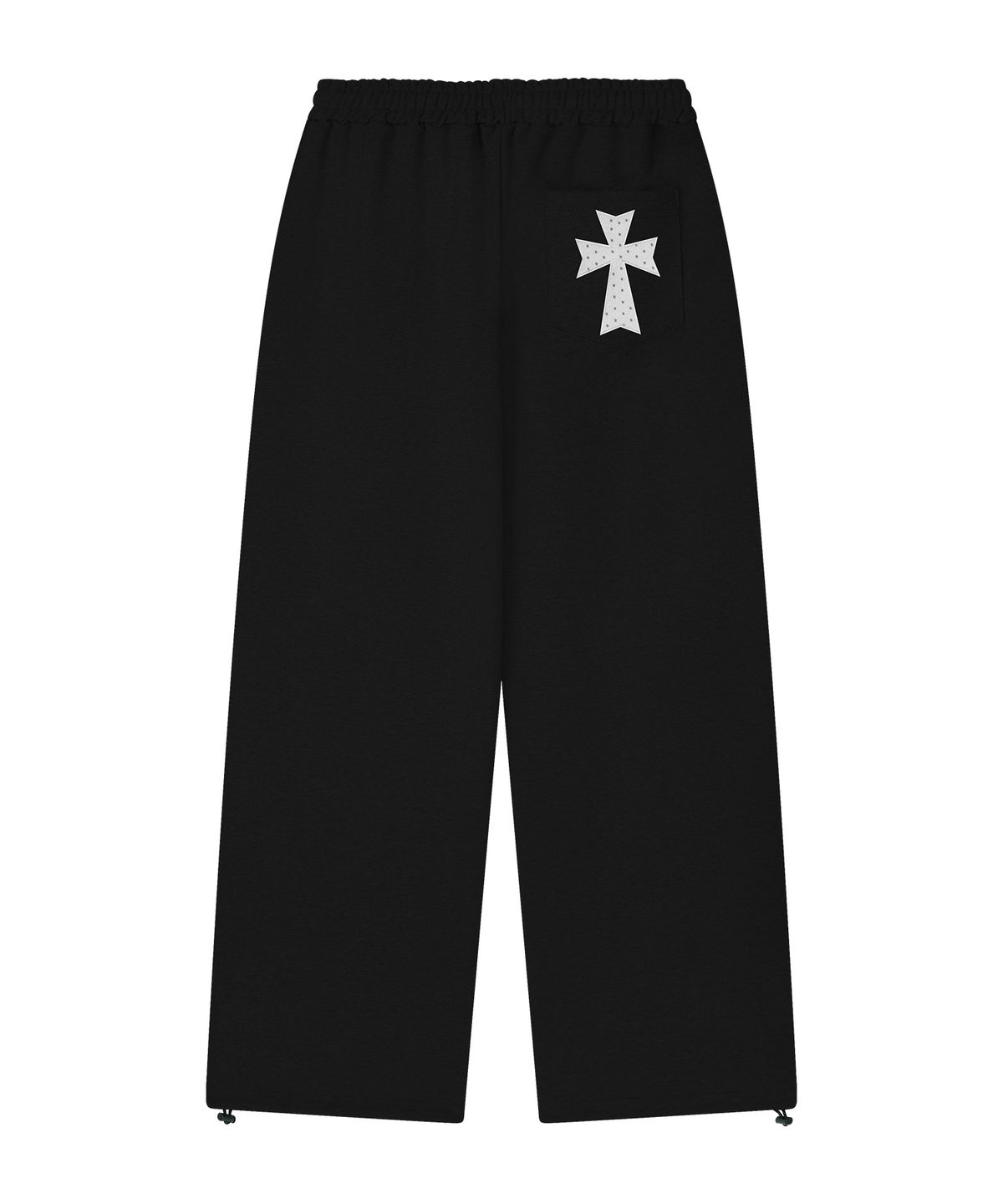 그레이버(GRAVER) [UNISEX]DOT CROSS 로고 자수 트레이닝 와이드 팬츠_2color