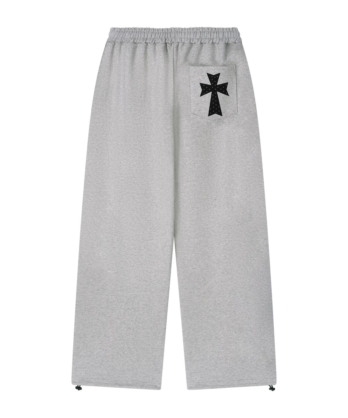 그레이버(GRAVER) [UNISEX]DOT CROSS 로고 자수 트레이닝 와이드 팬츠_2color