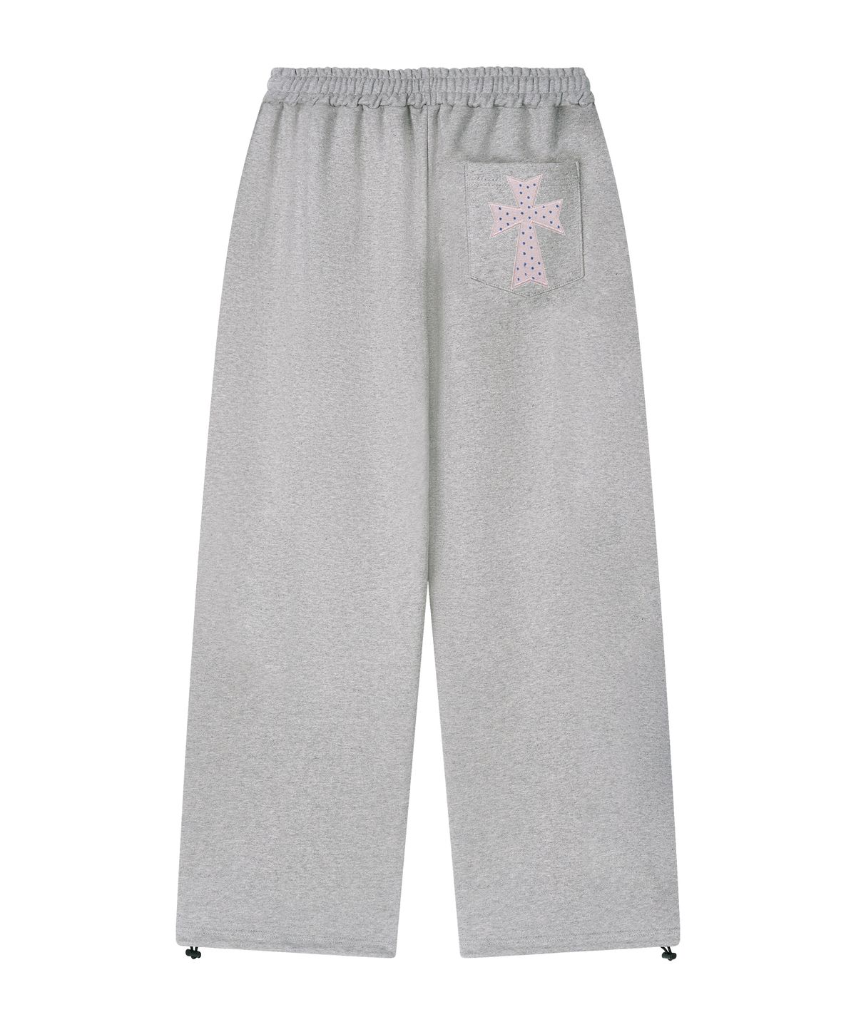 그레이버(GRAVER) [UNISEX]DOT CROSS 로고 자수 트레이닝 와이드 팬츠_2color