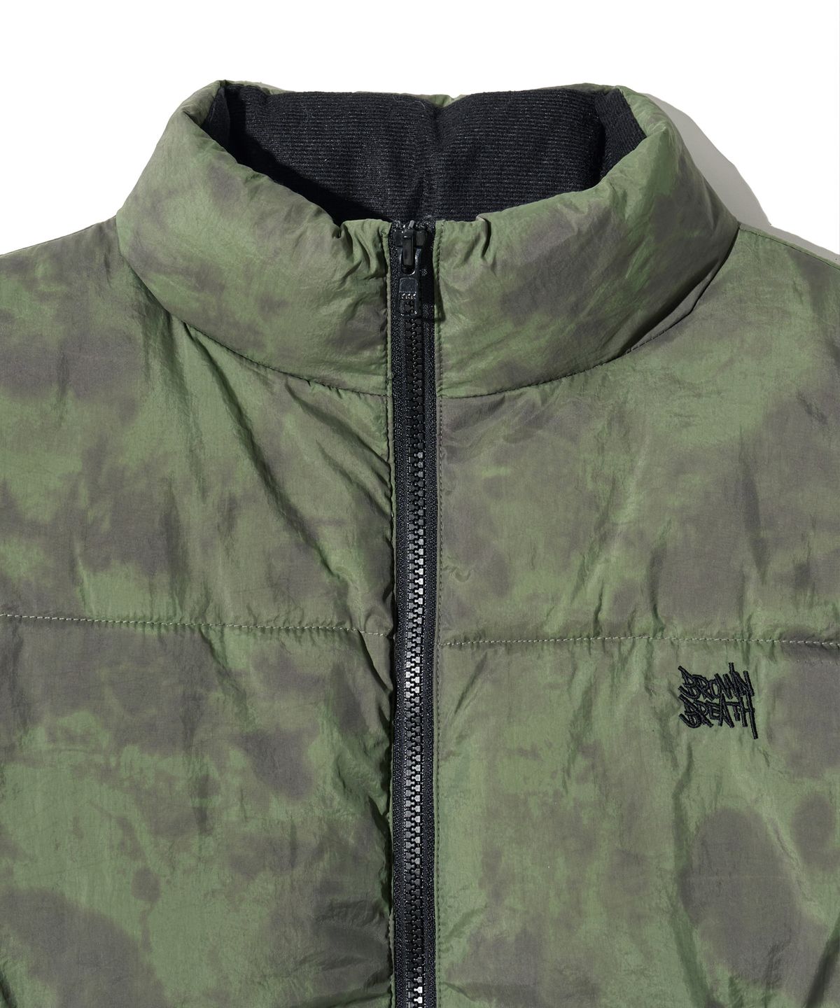 브라운브레스 키즈(BROWNBREATH KIDS) KIDS TIE DYE PADDING VEST - KHAKI