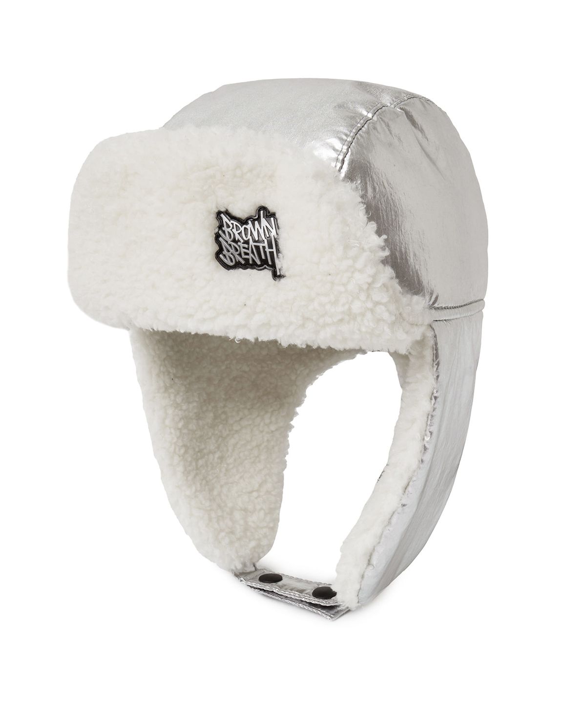 브라운브레스 키즈(BROWNBREATH KIDS) KIDS TAG EARMUFF PADDING CAP - SILVER