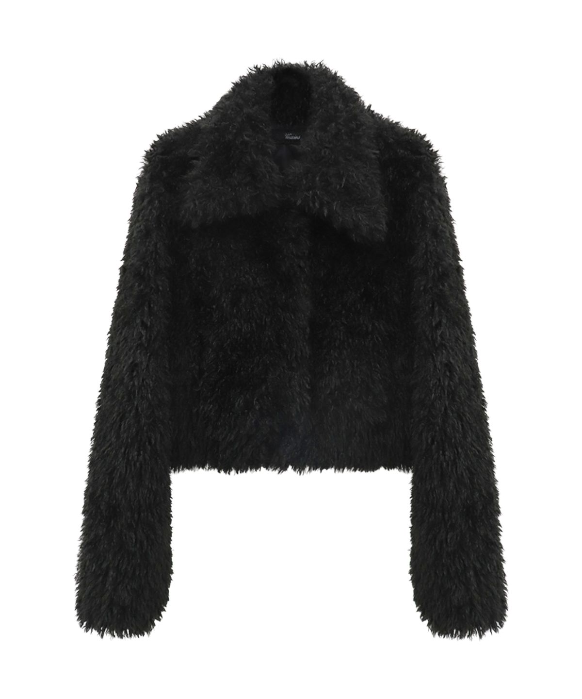 비바셔스(VIVACIOUS) Collar Teddy Fur Jacket BLACK