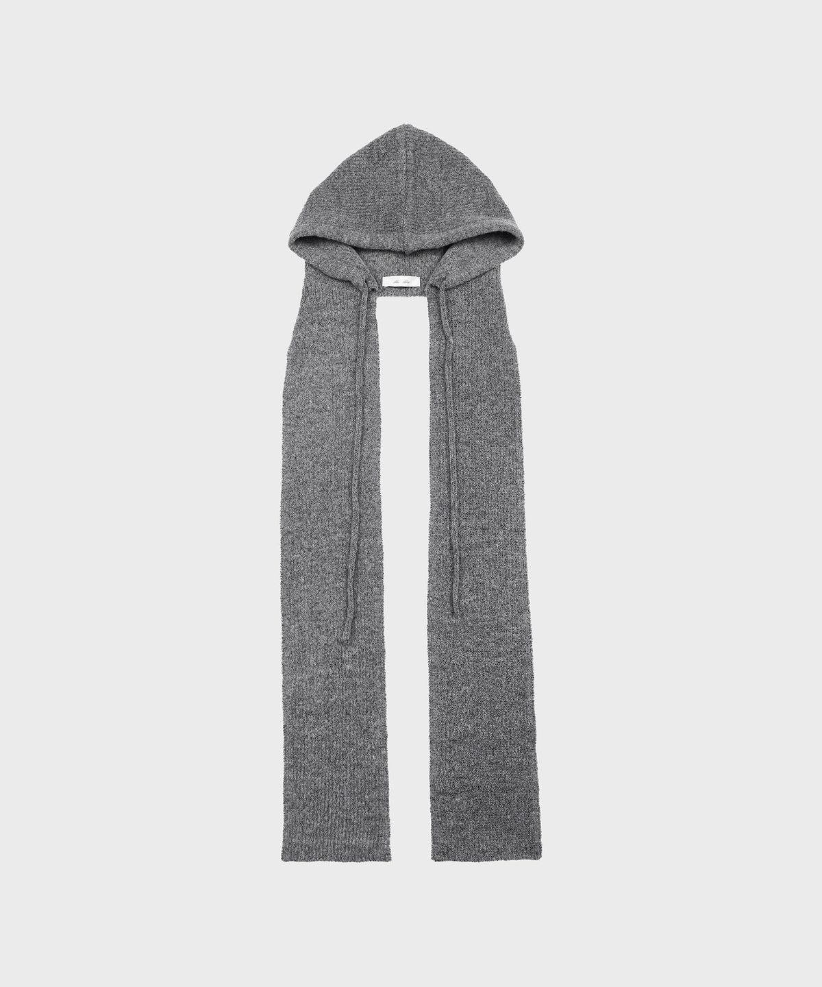 알키알카(ALKI ALKA) Knit Hoodie Muffler (Gray)