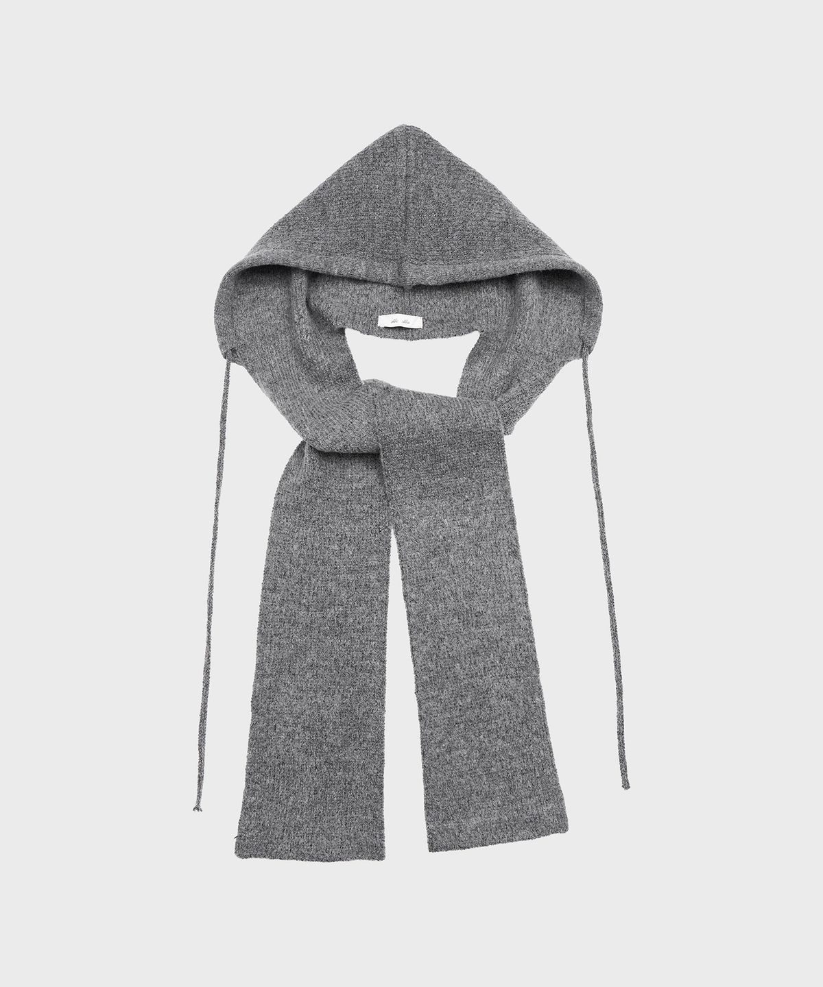 알키알카(ALKI ALKA) Knit Hoodie Muffler (Gray)