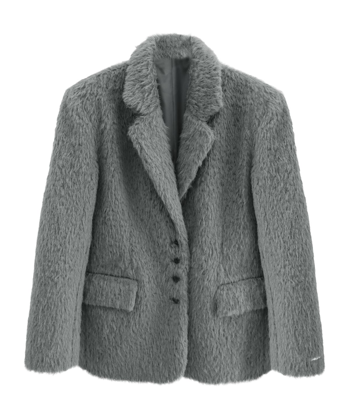 비바셔스(VIVACIOUS) Elizabeth Boucle Blazer GREY