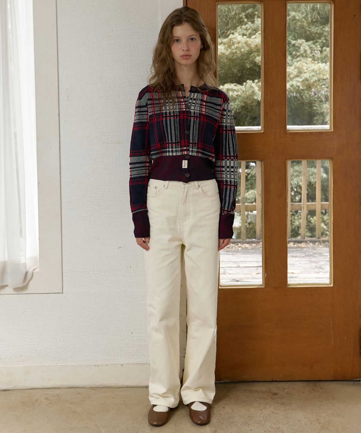 어몽(AMONG) A SEMI WIDE BRUSHED PANTS_IVORY