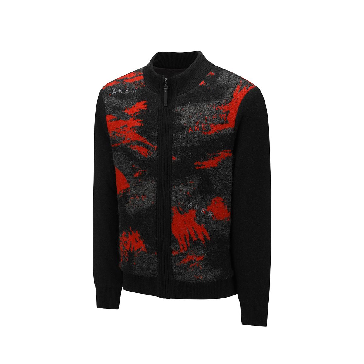 어뉴골프(ANEW GOLF) MEN WI BRUSHSTROKE WINDPROOF KNIT CARDIGAN_RE