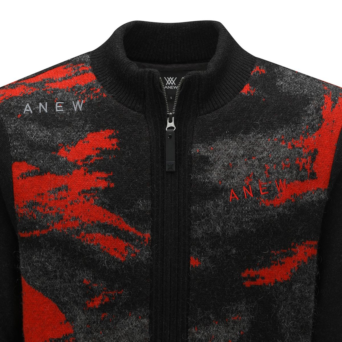 어뉴골프(ANEW GOLF) MEN WI BRUSHSTROKE WINDPROOF KNIT CARDIGAN_RE