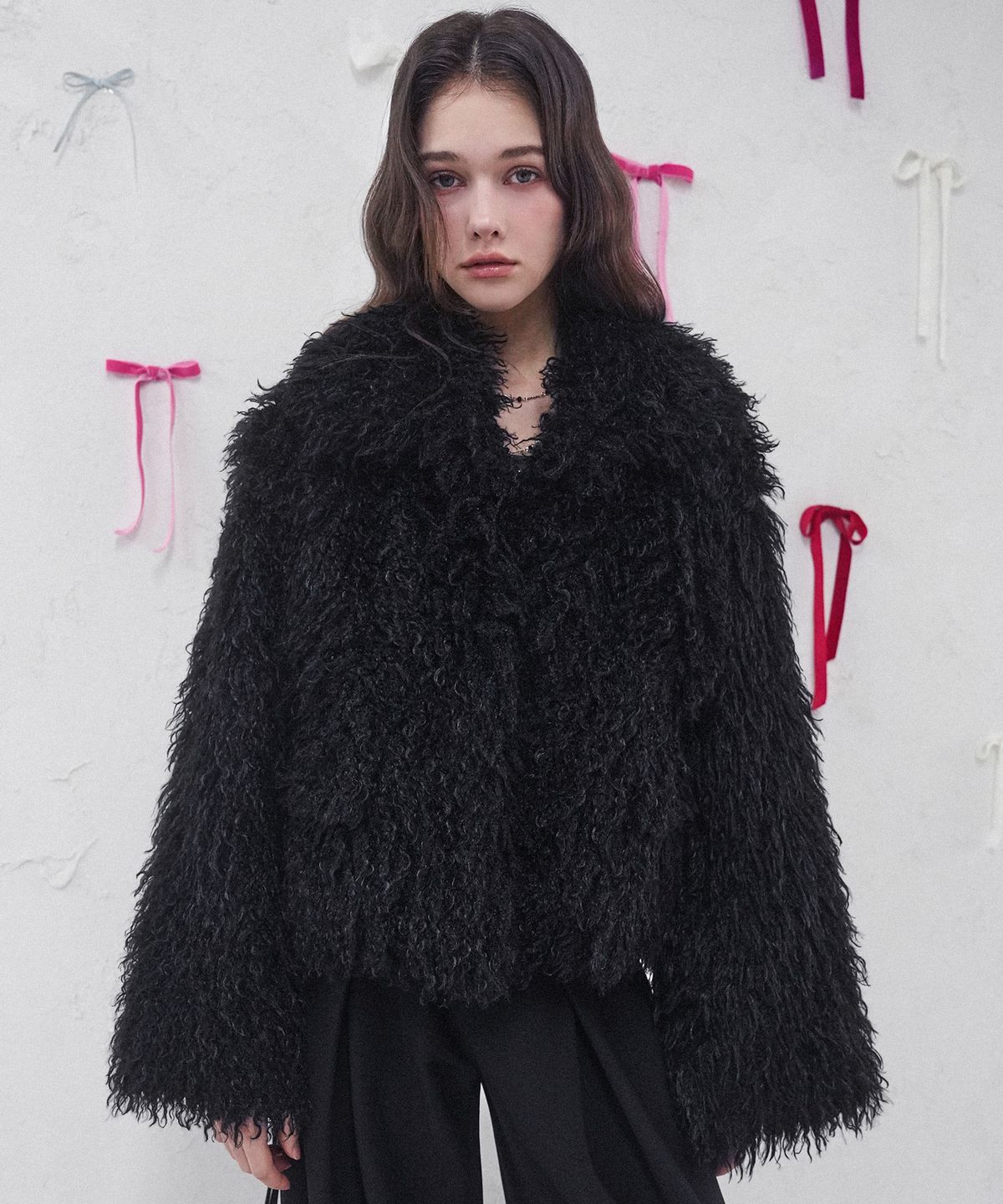 비바셔스(VIVACIOUS) Misty Hairy Jacket BROWN