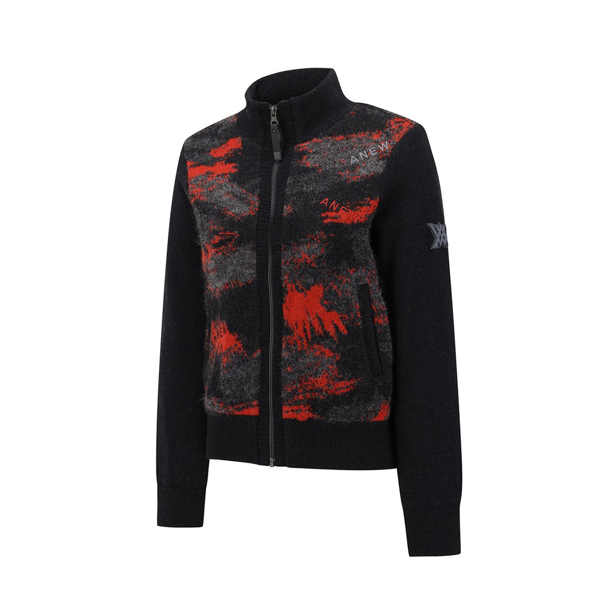 어뉴골프(ANEW GOLF) WOMEN WI BRUSHSTROKE WINDPROOF KNIT CARDIGAN_RE